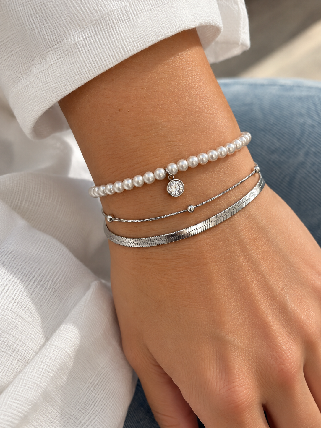 Bracelet trois rangs Tamia