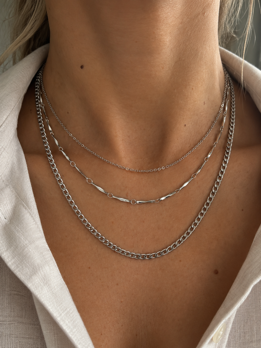 Collier trois rangs Celia