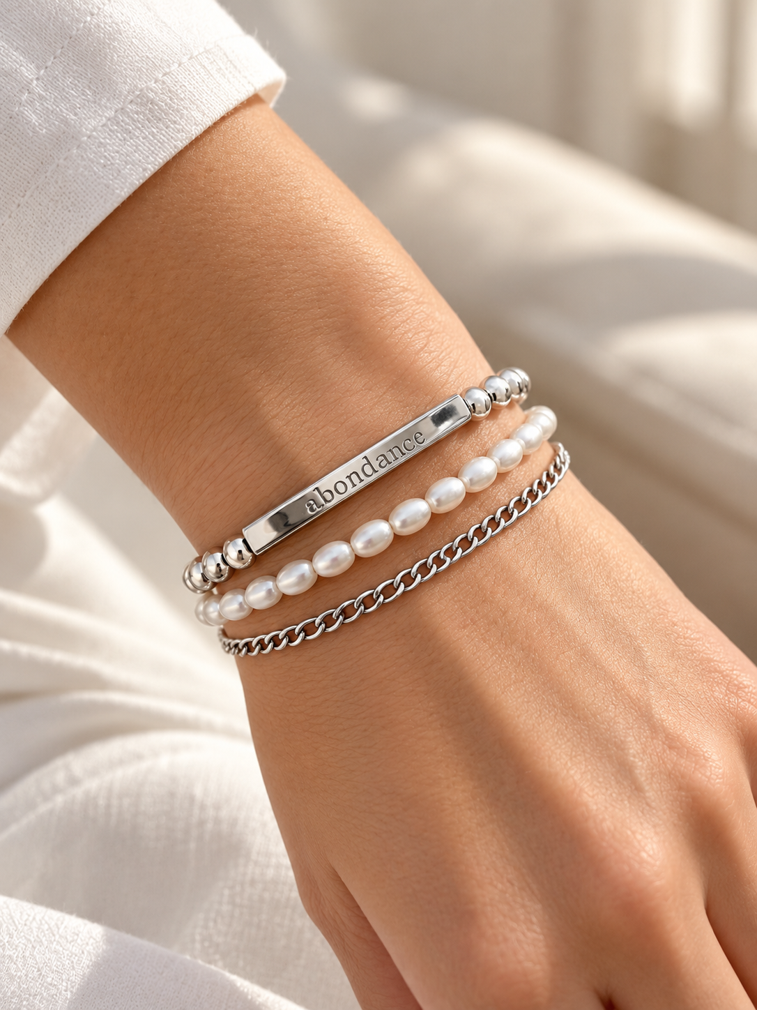 Bracelet trois rangs abondance