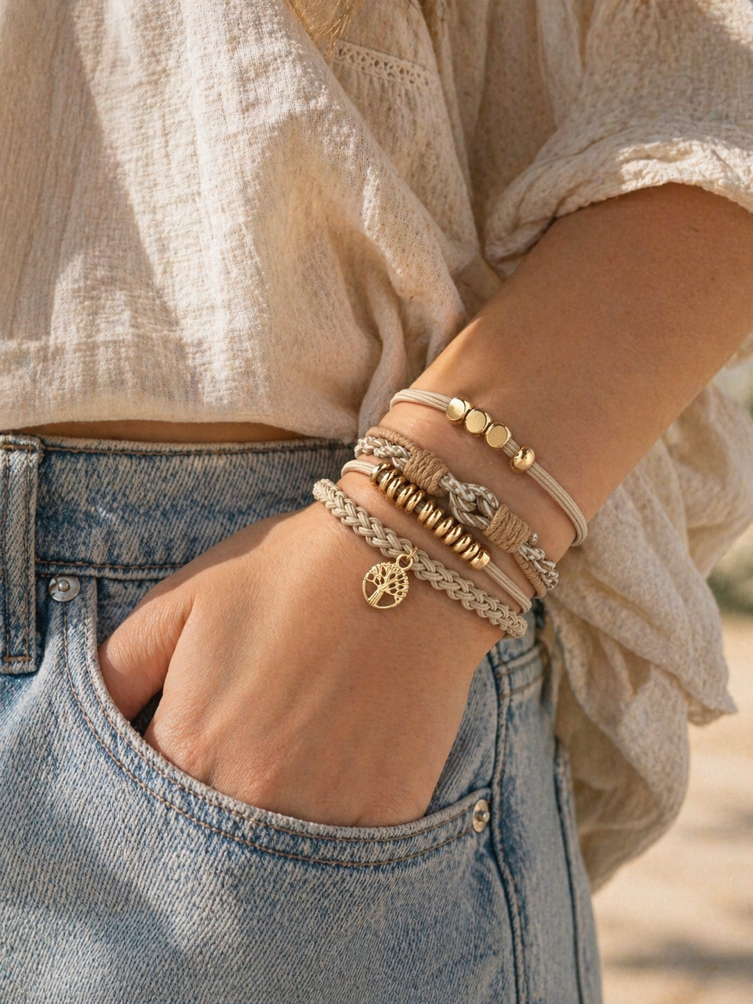 Lot de 4 élastiques à cheveux / Bracelets