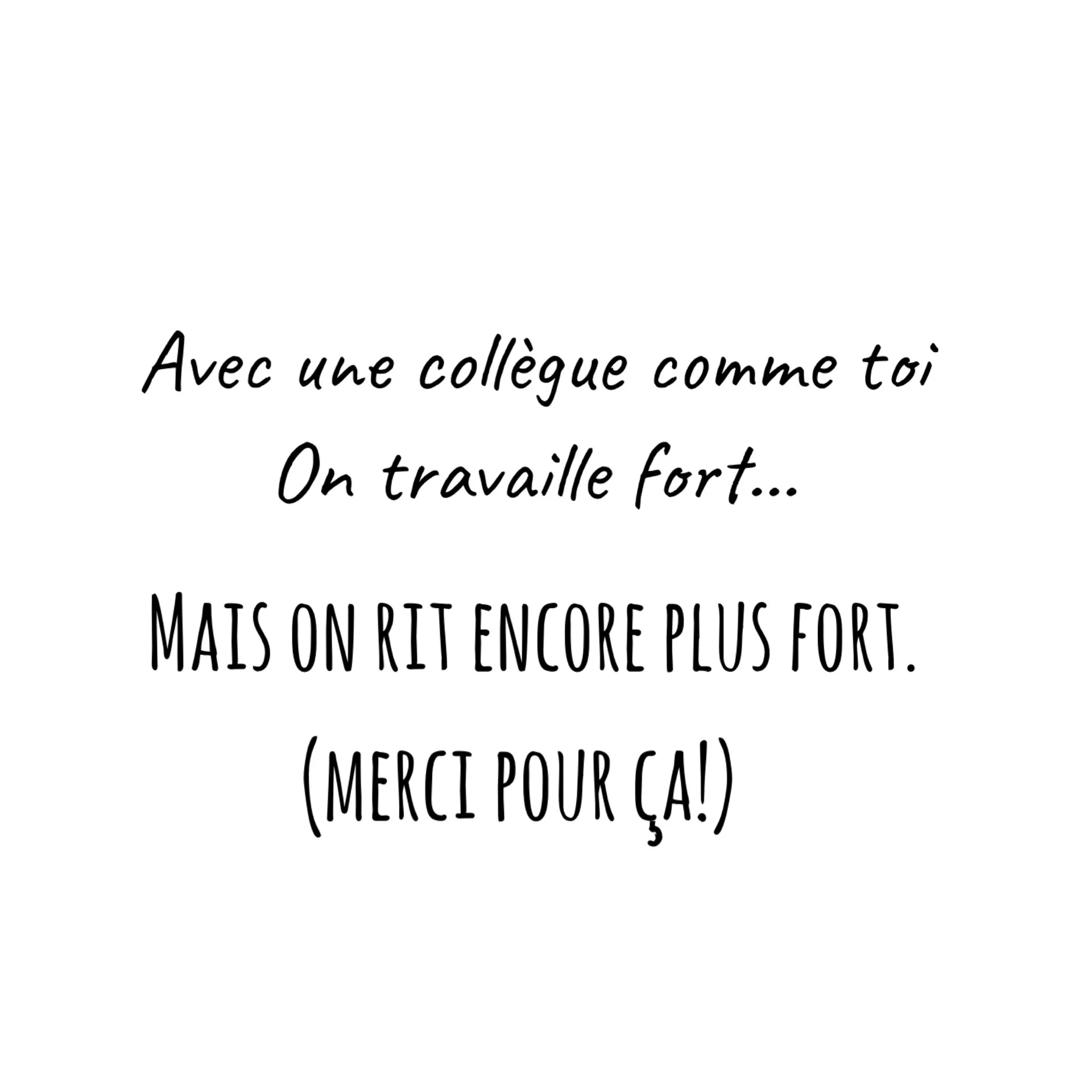 Message humoristique pour collègue drôle • Style simple, chaleureux & cadeau idéal pour le bureau