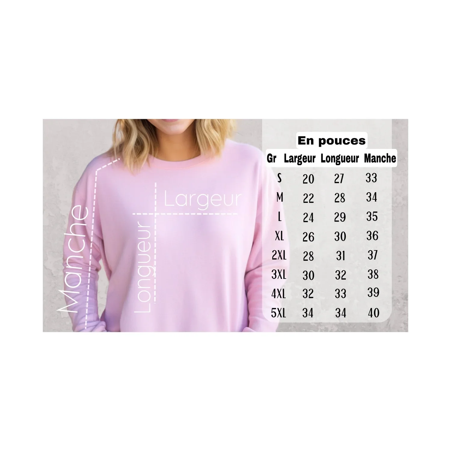 Guide des tailles pour coton ouaté Tokade