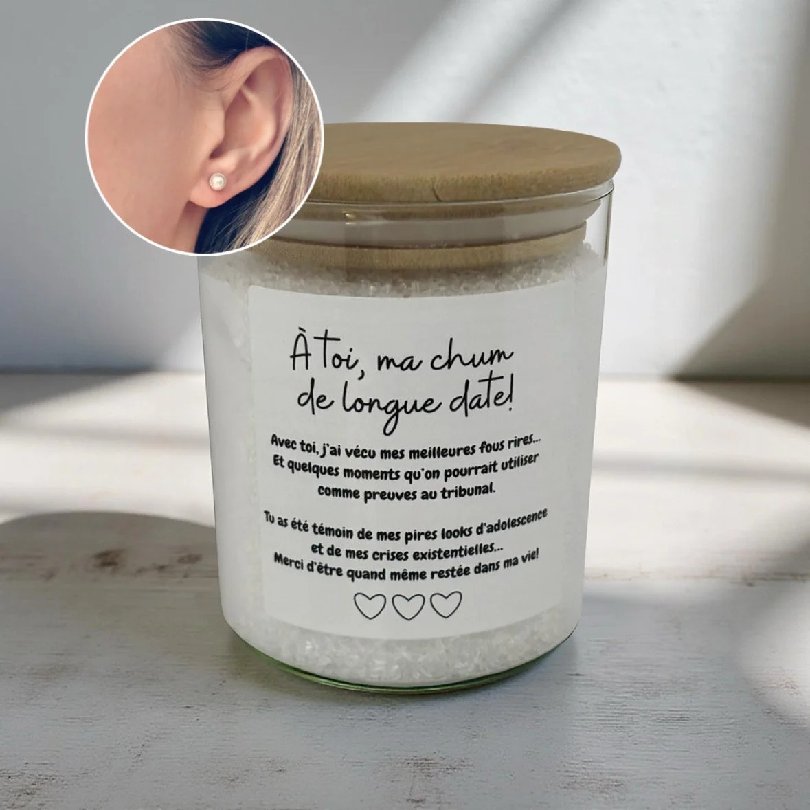 Sel de bain cadeau amitié Ma chum de longue date Tokade