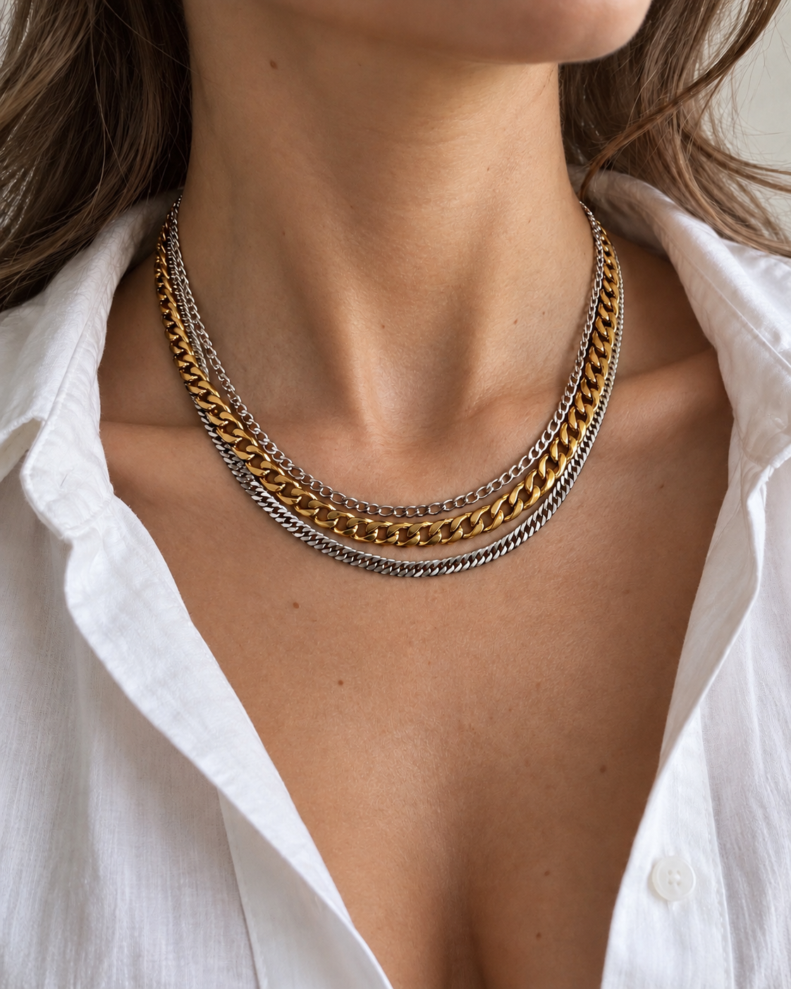 Collier triple rangs Talia