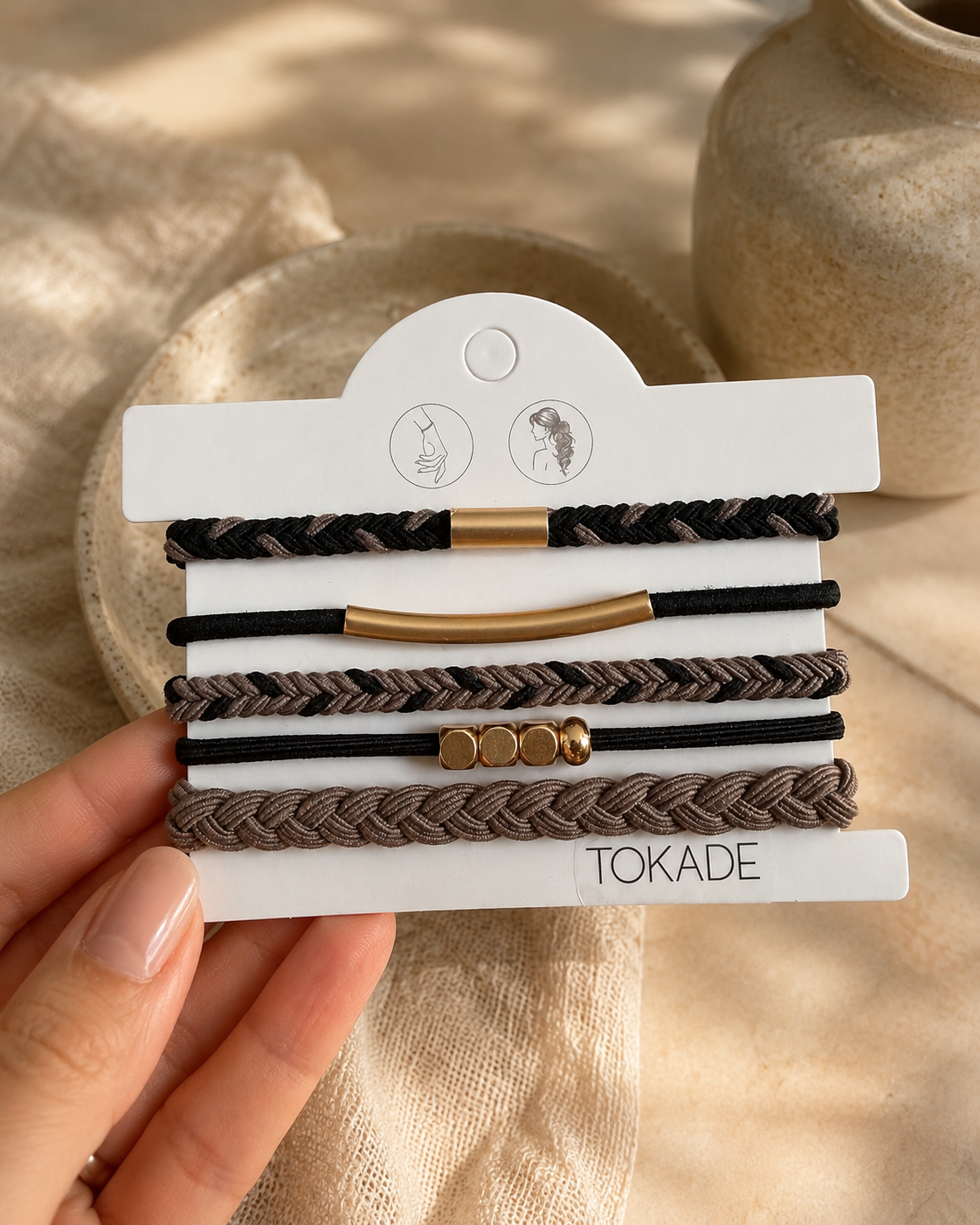 Élastiques à cheveux pouvant être portés comme bracelets - Tokade