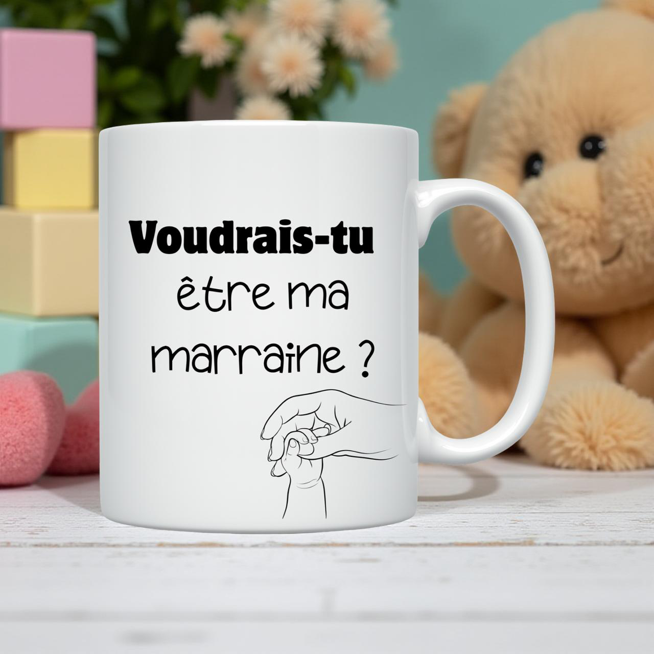 Tasse "Voudrais-tu être ma marraine?"