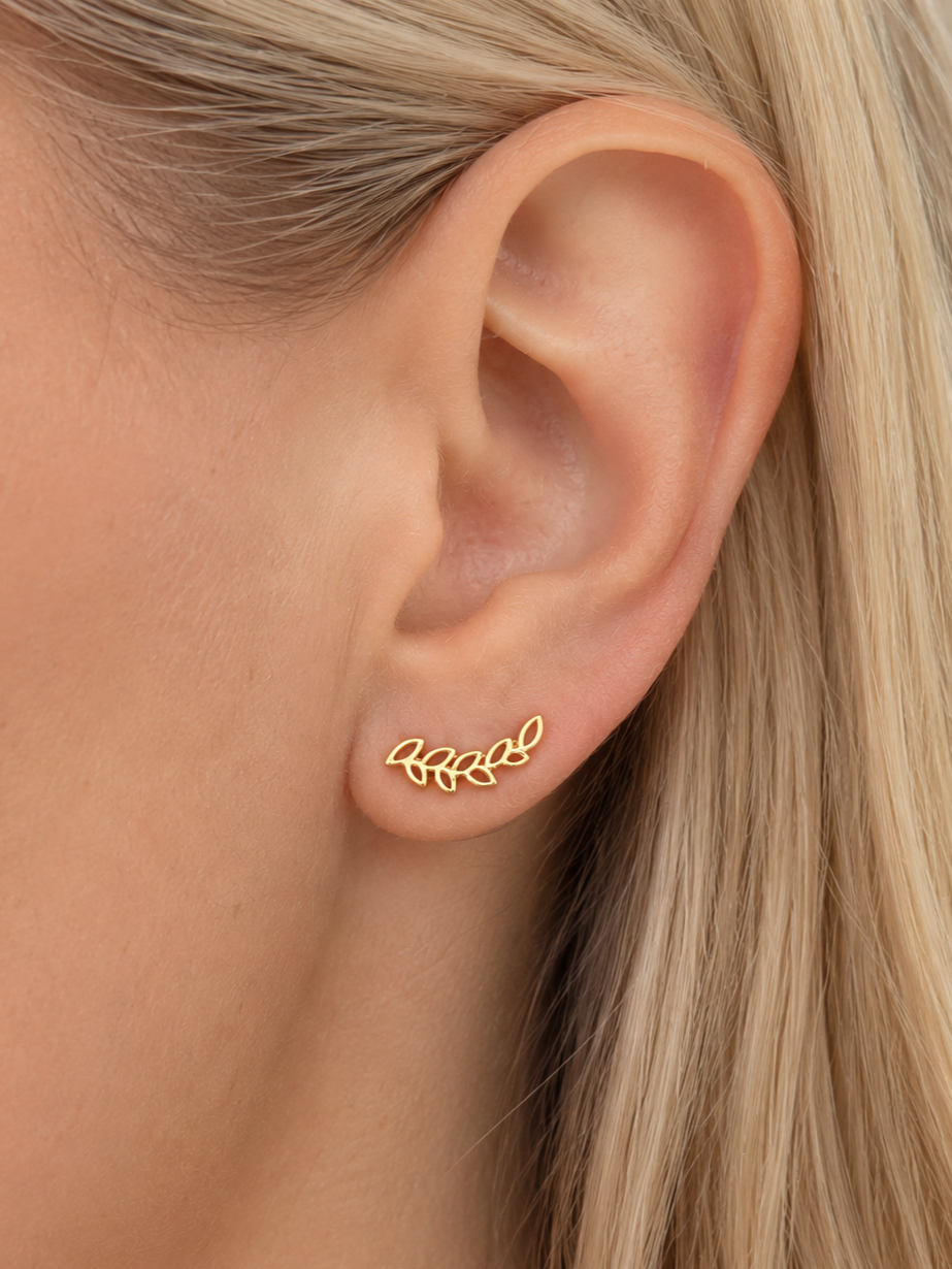 Boutons d’oreilles feuilles
