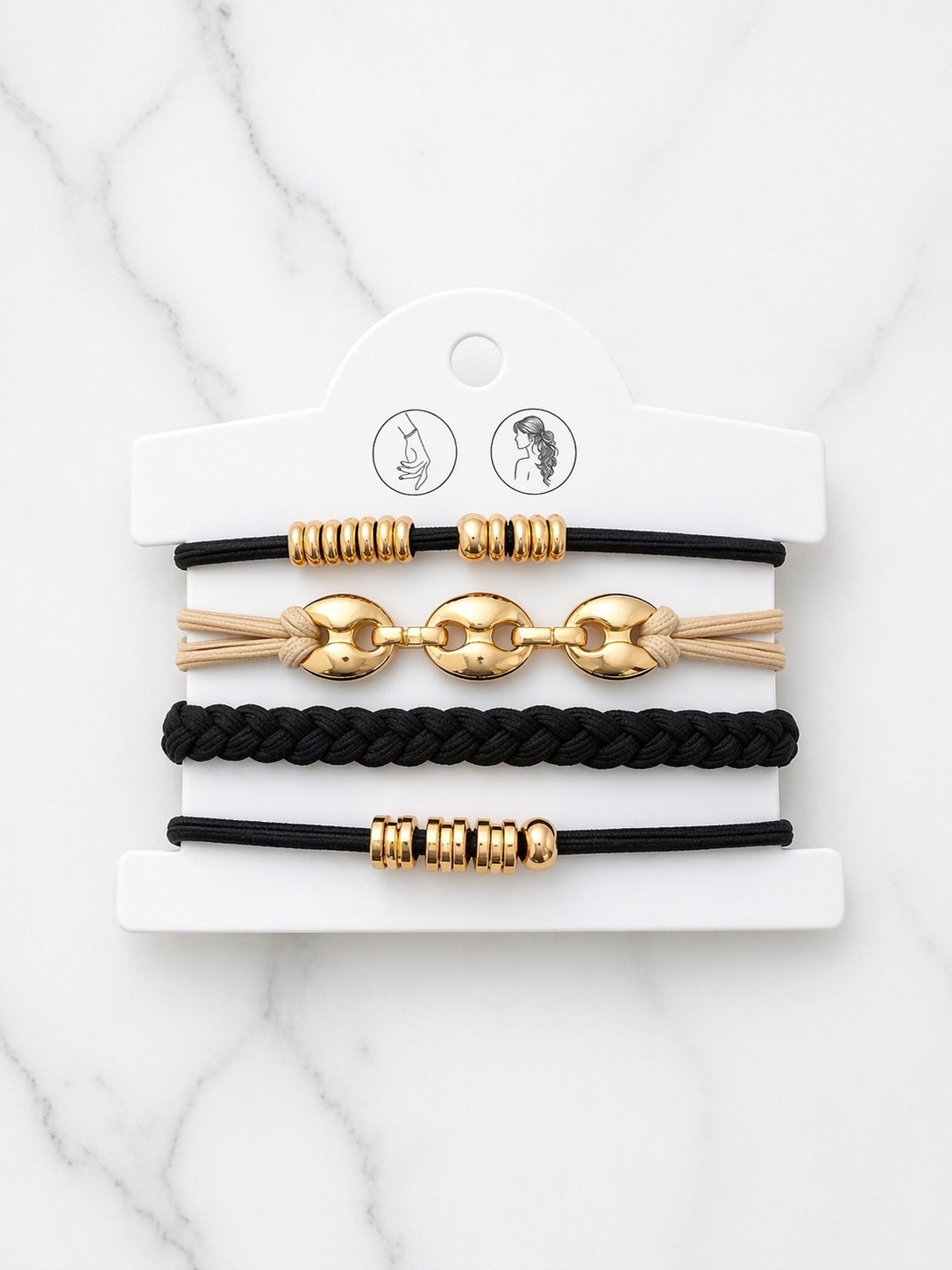 Élastiques à cheveux pouvant être portés en bracelets - Tokade