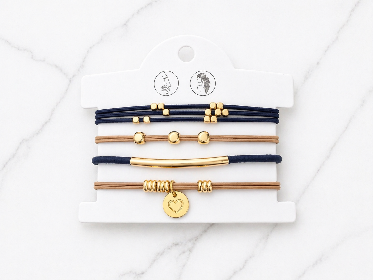 Élastiques à cheveux pouvant être portés en bracelets - Tokade