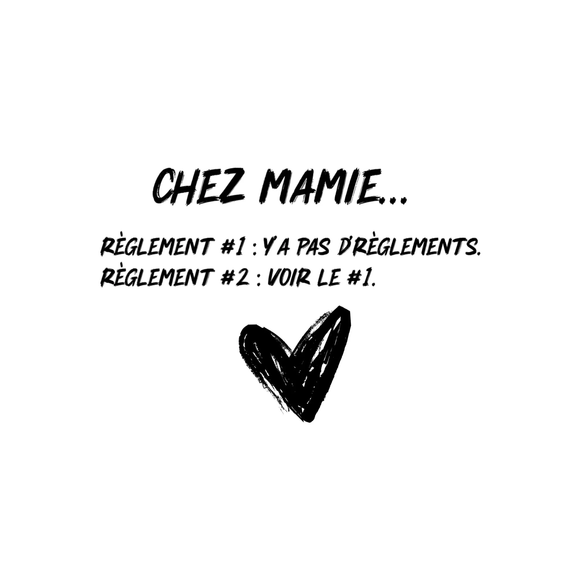 Gros plan du texte sur la chandelle pour Mamie — idée cadeau drôle
