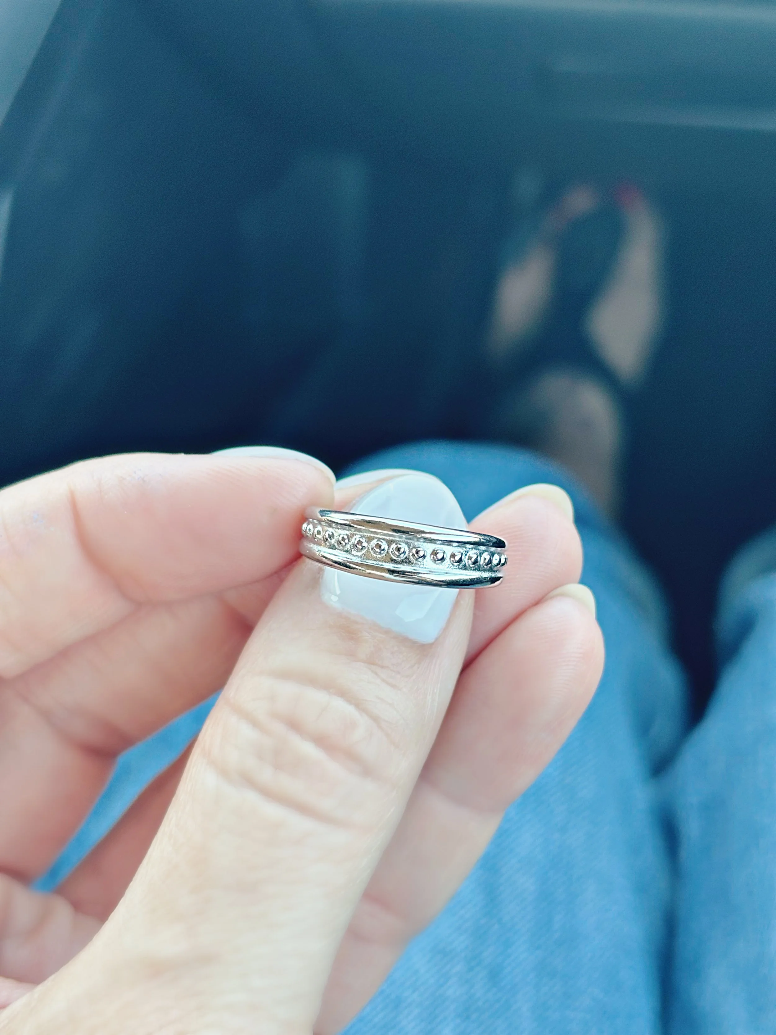 Bague Dinis en acier inoxydable ajustable, bijou chic et féminin | Tokade.