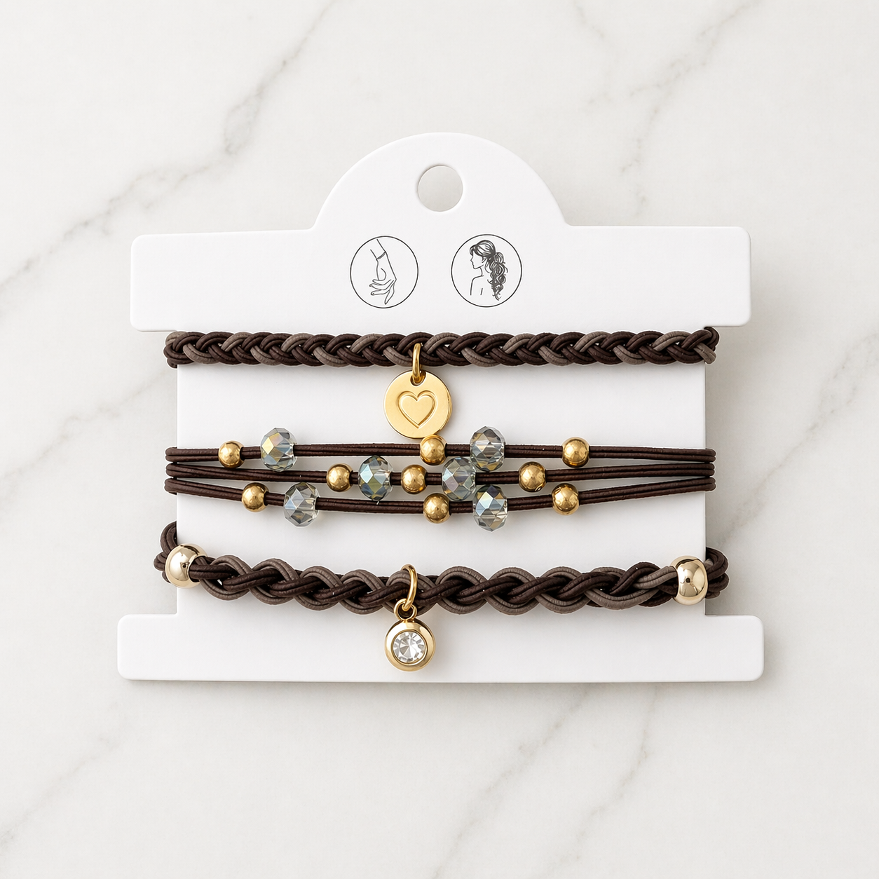 Élastiques à cheveux pouvant être portés en bracelets-Tokade