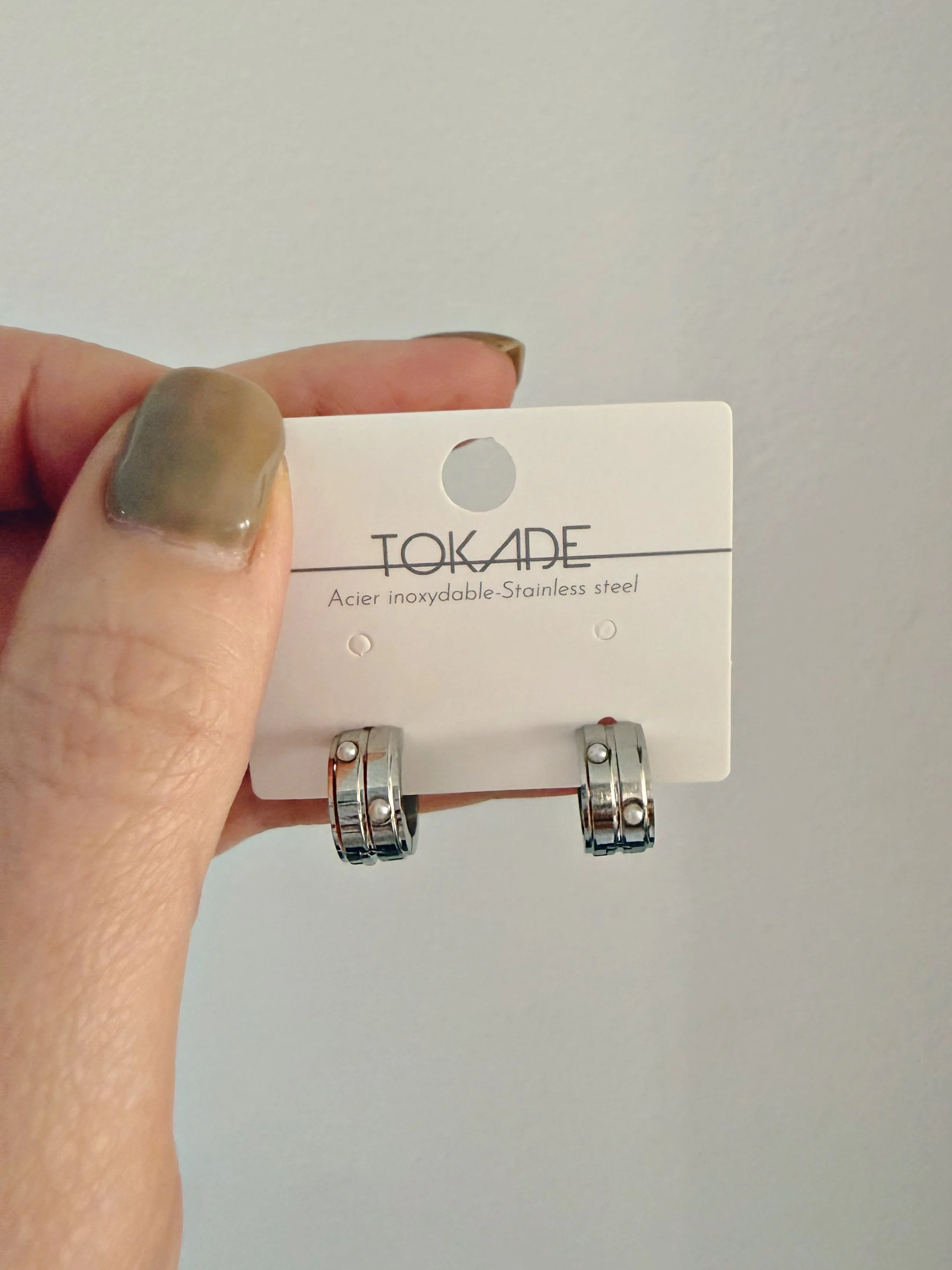 Boucles d’oreilles en acier inoxydable par Tokade