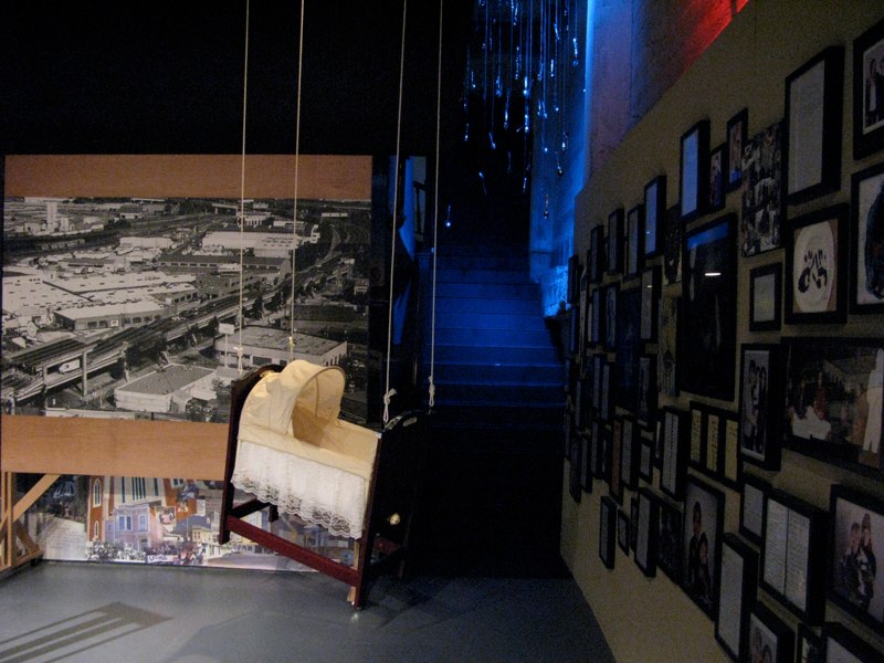 Detail from the set, which played off of Hodge's use of magical realism.