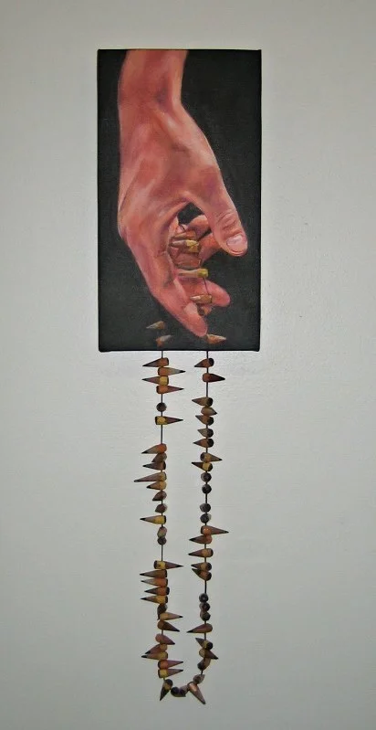 Listen to your thoughts Oil and acrylic on canvas, found pencils 2009 A rosary for the 6th Declaration of the Lacandon Jungle (2005) by the EZLN or Zapatista Army of National Liberation, which initiated the Other Campaign. The Other Campaign centered around the principle of listening. 