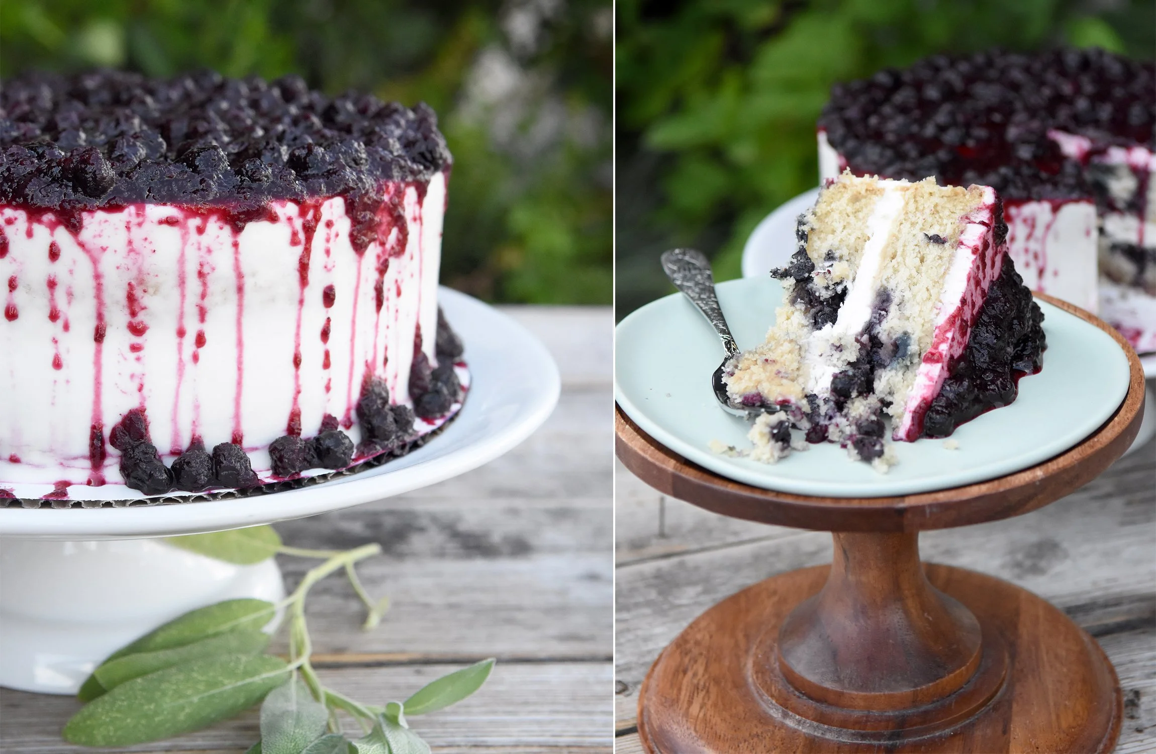 Vegan Blueberry Almond Cake