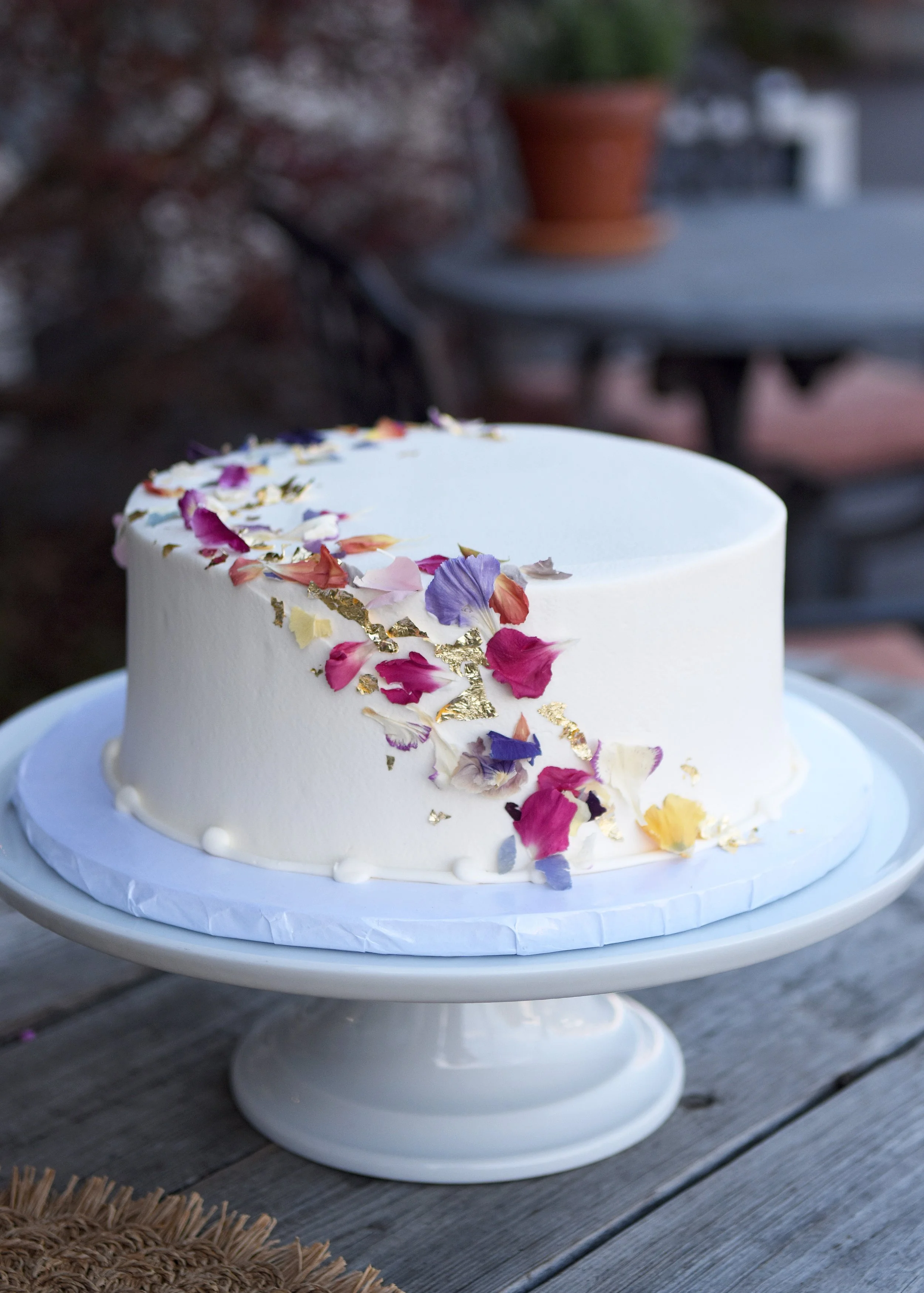 Edible Flower Celebration Cake