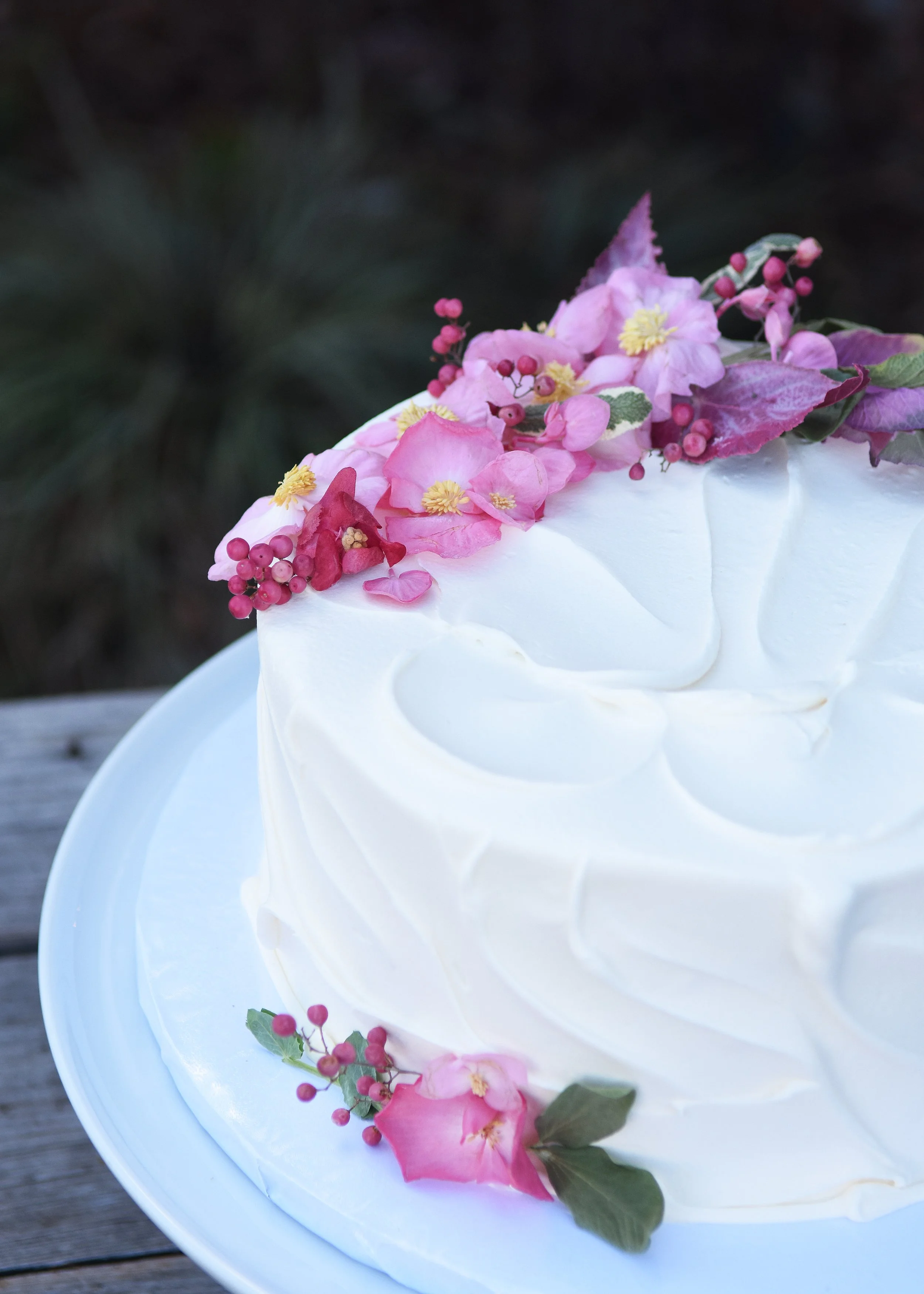 Edible Flower Celebration Cake