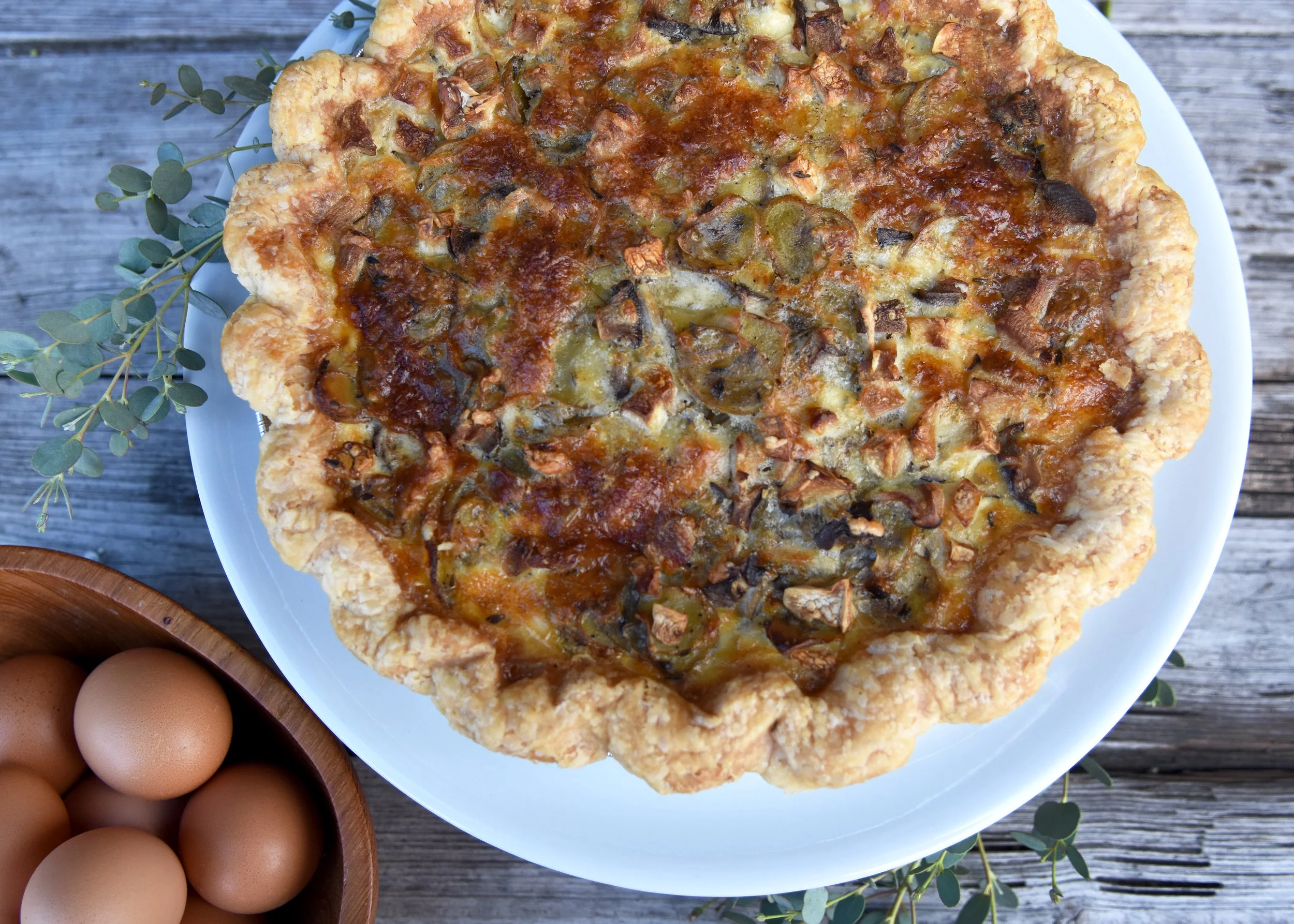 Savory Mushroom & Potato Quiche