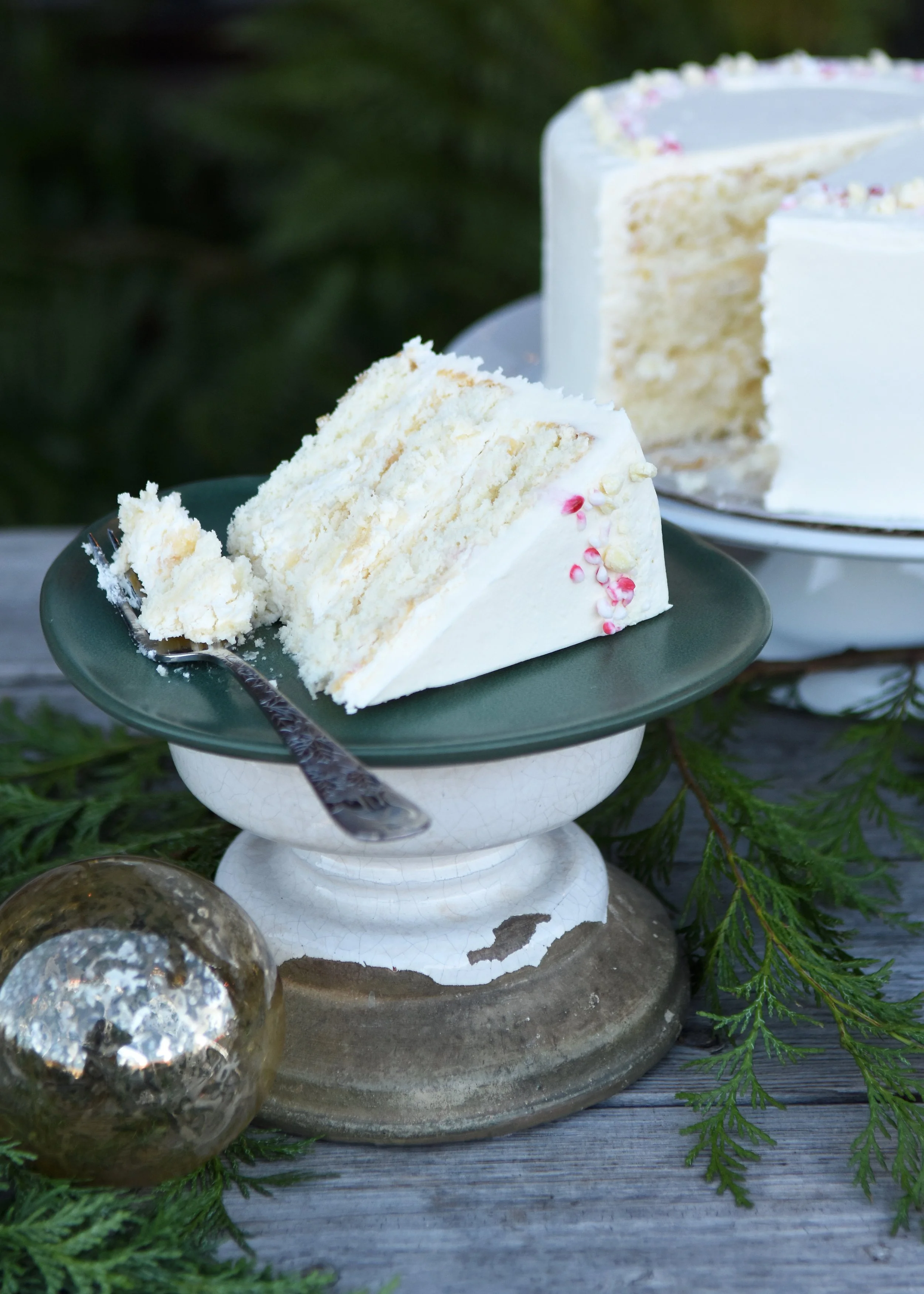 White Chocolate Peppermint Cake
