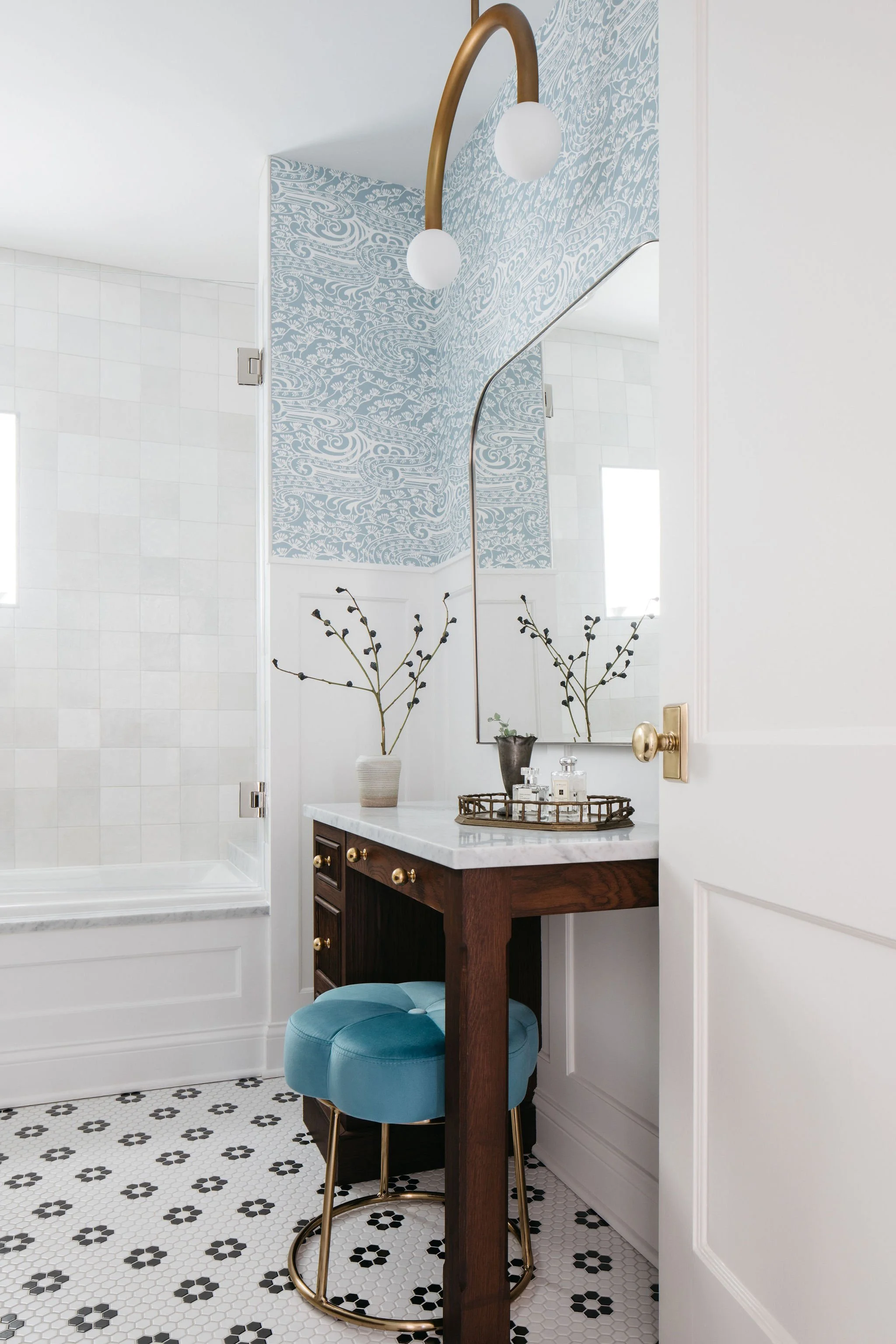 Wilmette Bathroom & Laundry — LEAH PHILLIPS INTERIORS