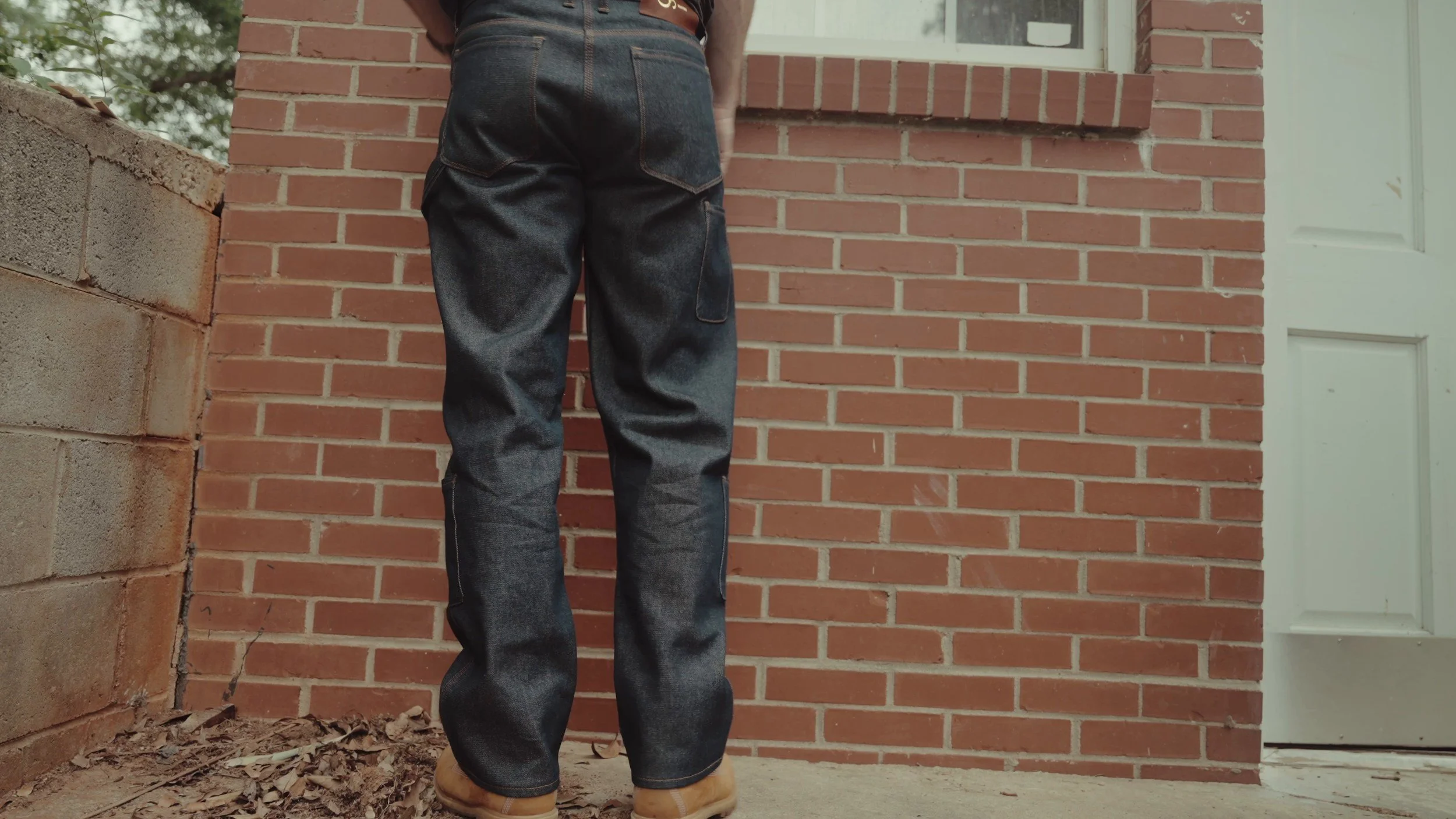 Billiam Jeans Carpenter jeans in Mt. Vernon broken twill, cut and sewn by hand