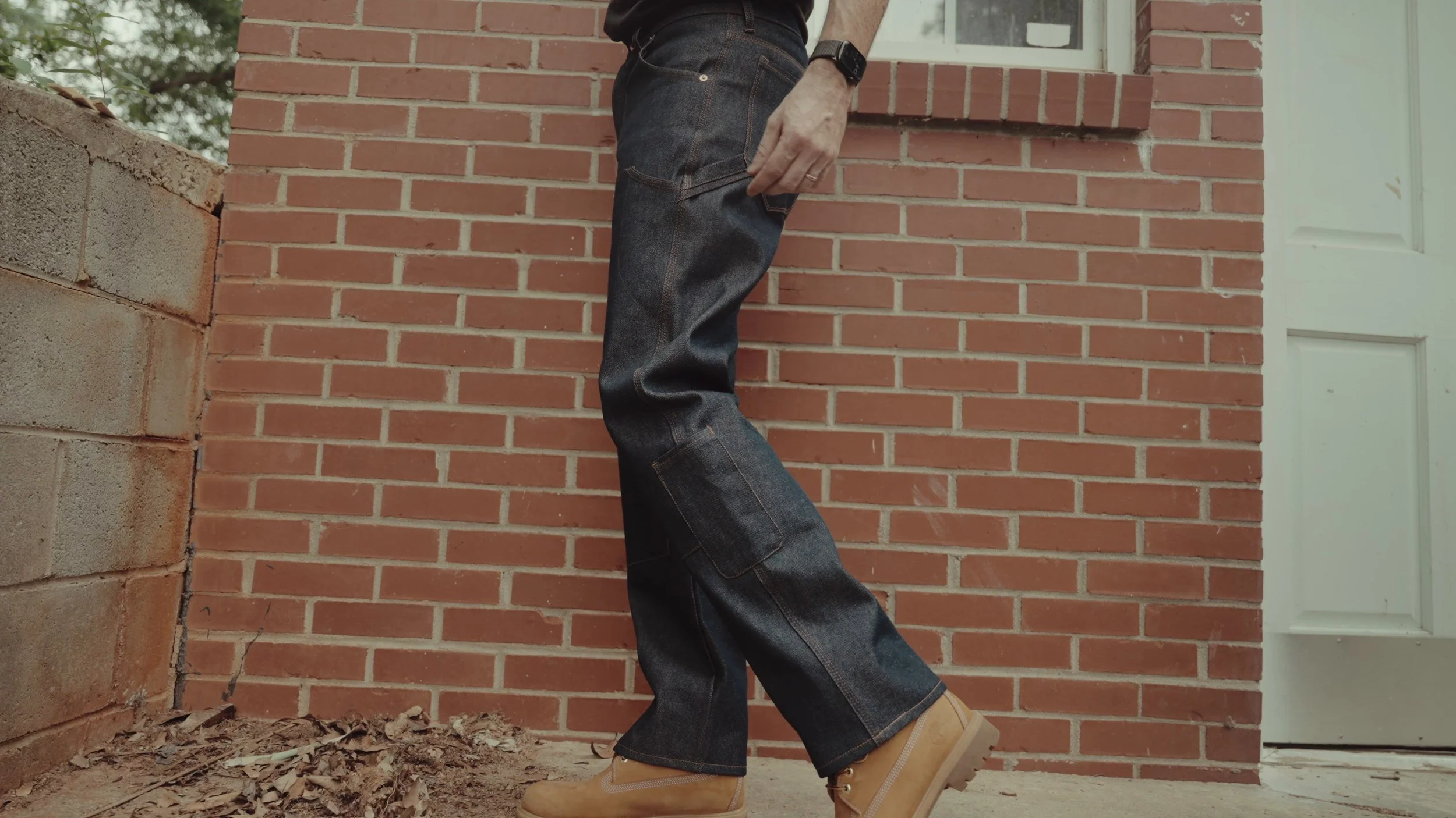 Billiam Jeans Carpenter jeans in Mt. Vernon broken twill, cut and sewn by hand