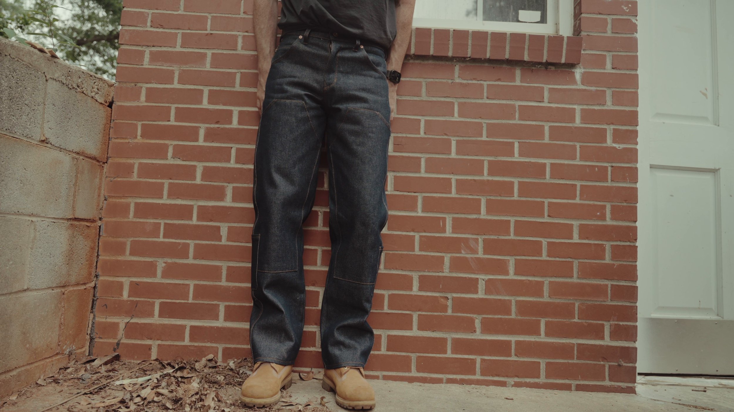 Billiam Jeans Carpenter jeans in Mt. Vernon broken twill, cut and sewn by hand