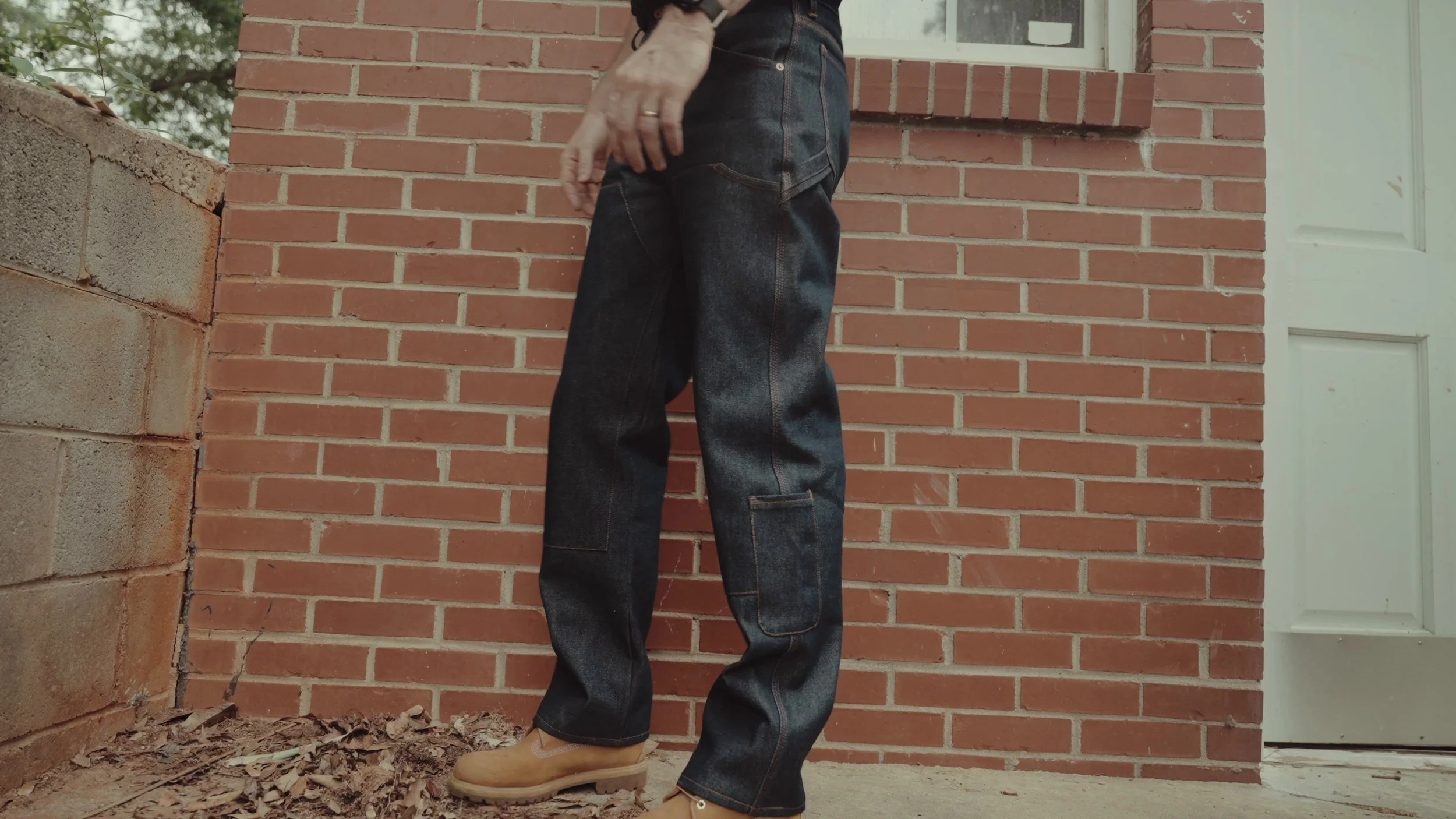 Billiam Jeans Carpenter jeans in Mt. Vernon broken twill, cut and sewn by hand