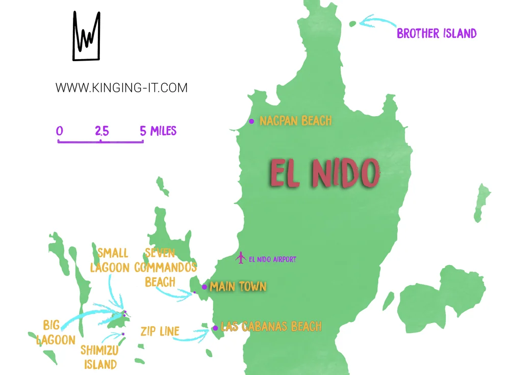 El Nido Philippines Map A Quick Guide To El Nido, Palawan — Kinging-It
