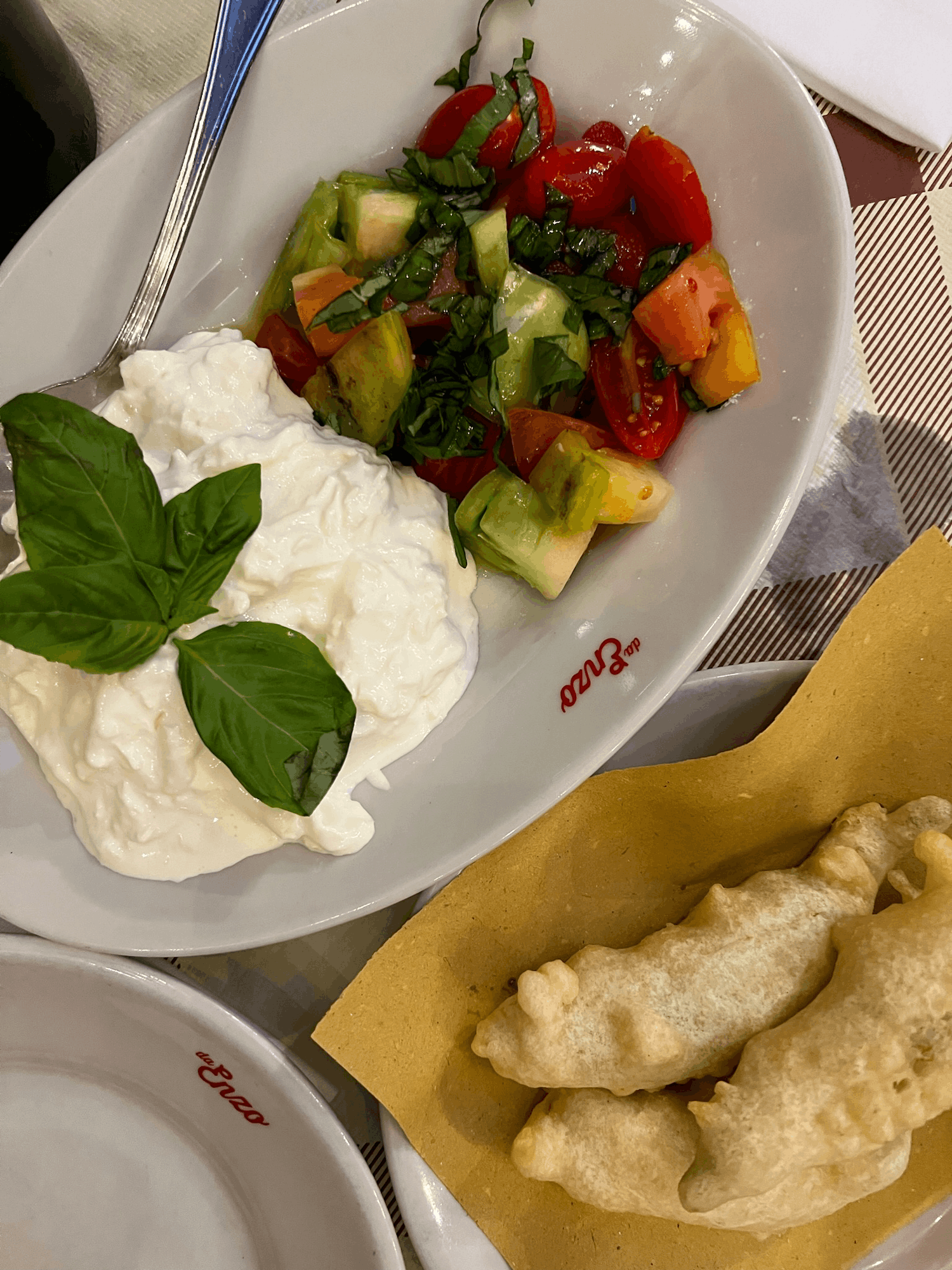 da enzo al 29 rome italy caprese and fried sardines antipasi