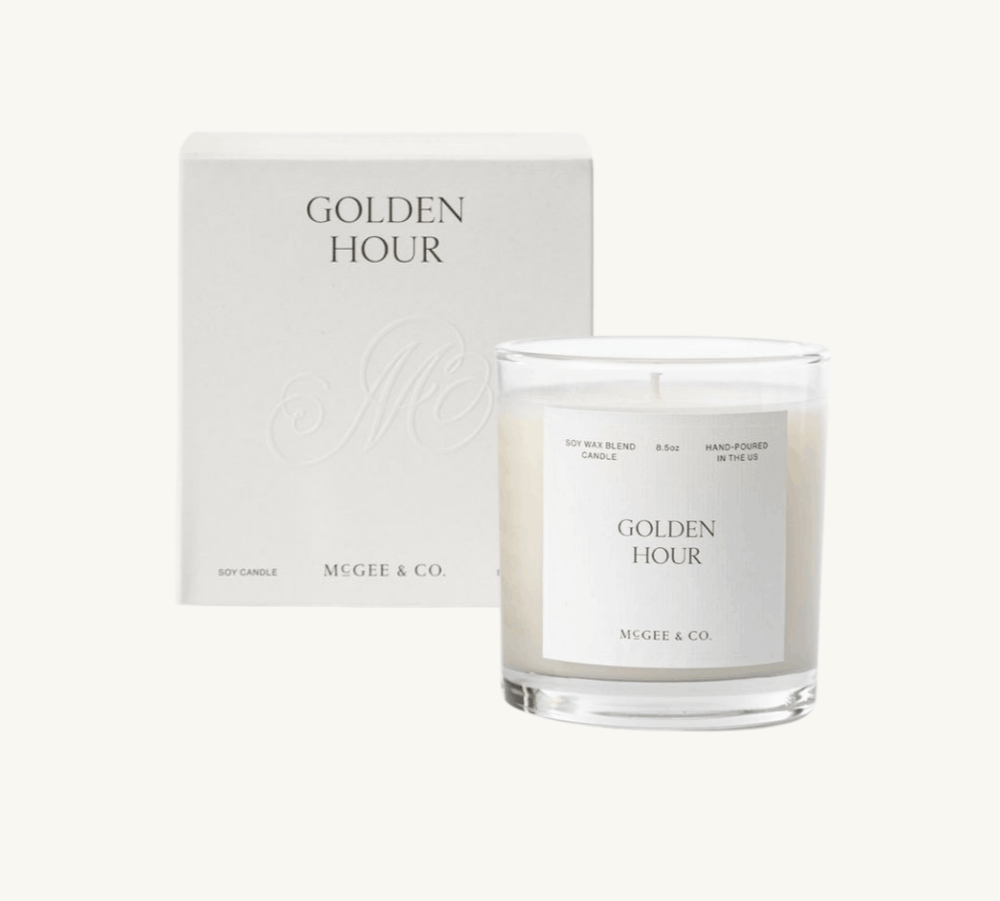 golden hour candle from mcgee and co spring collection