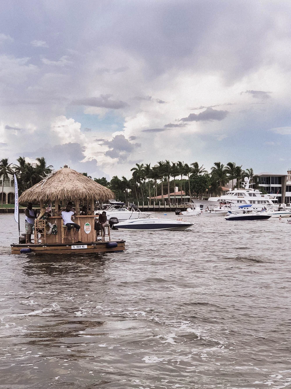 View from Florida water taxi of float bar