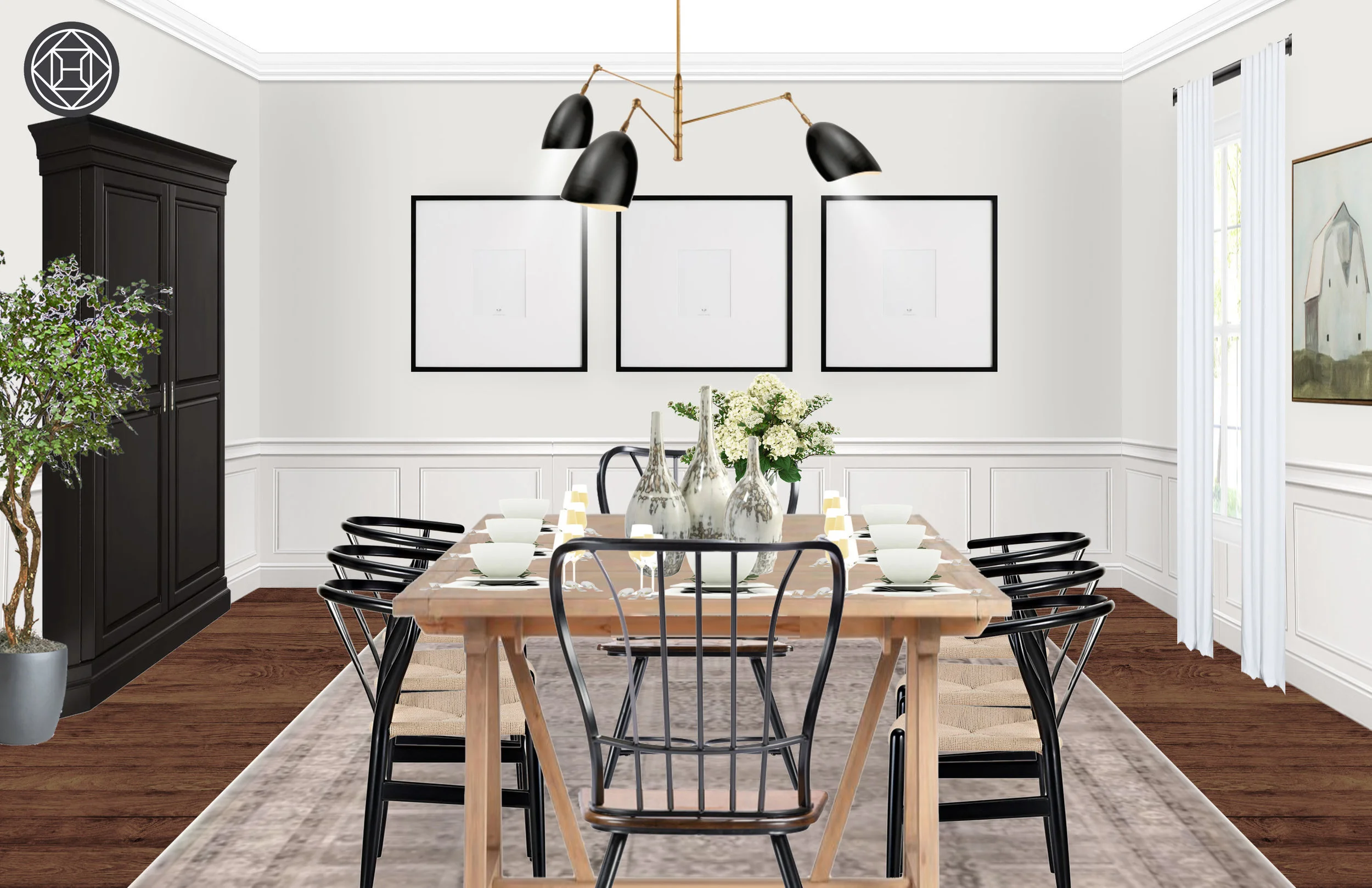 MODERN-FARMHOUSE DINING ROOM | ILLINOIS