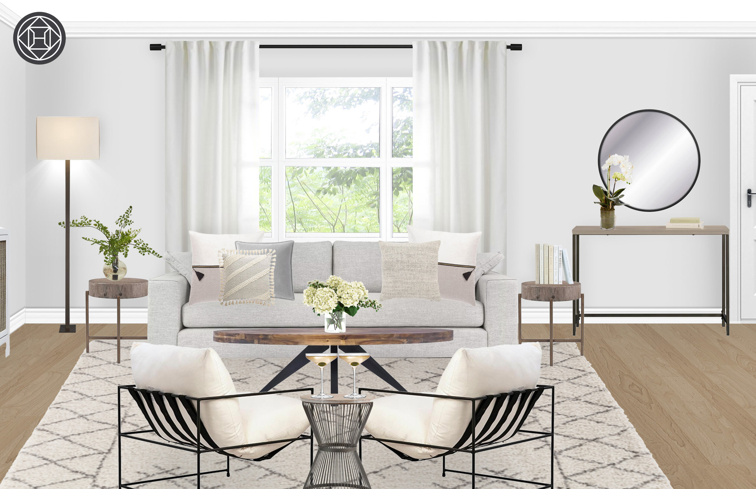 The Inspired Abode // Living Room E-Design