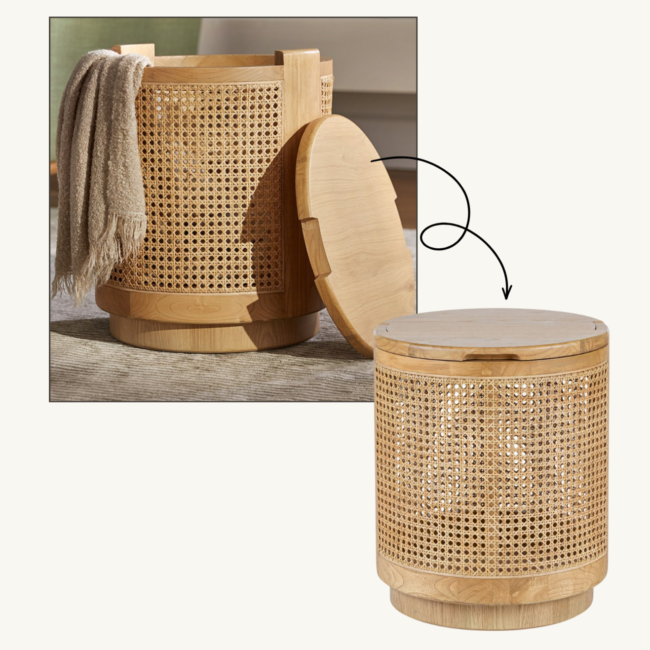 nancy meyers living room moodboard design bocana storage side table