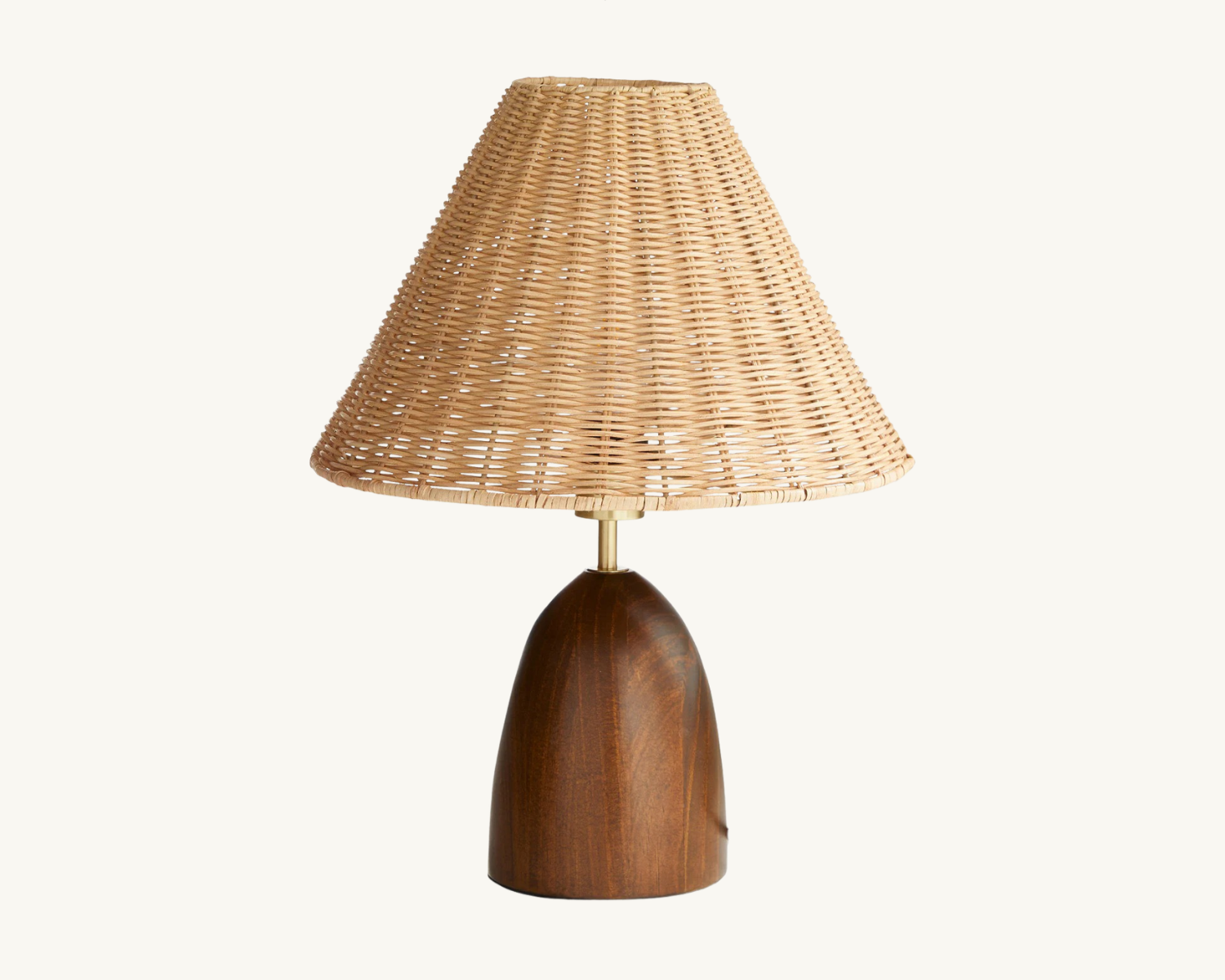 rattan lamp shade with wood base article table lamp