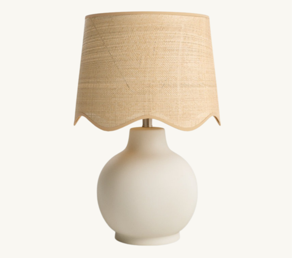 maura accent table lamp woven scallop shade coastal living room