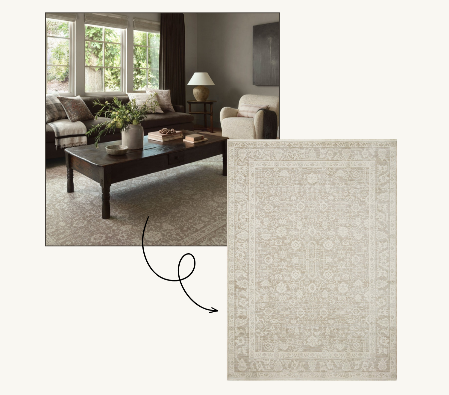 amber lewis x loloi rug from wayfair neutral design for fall bedroom refresh
