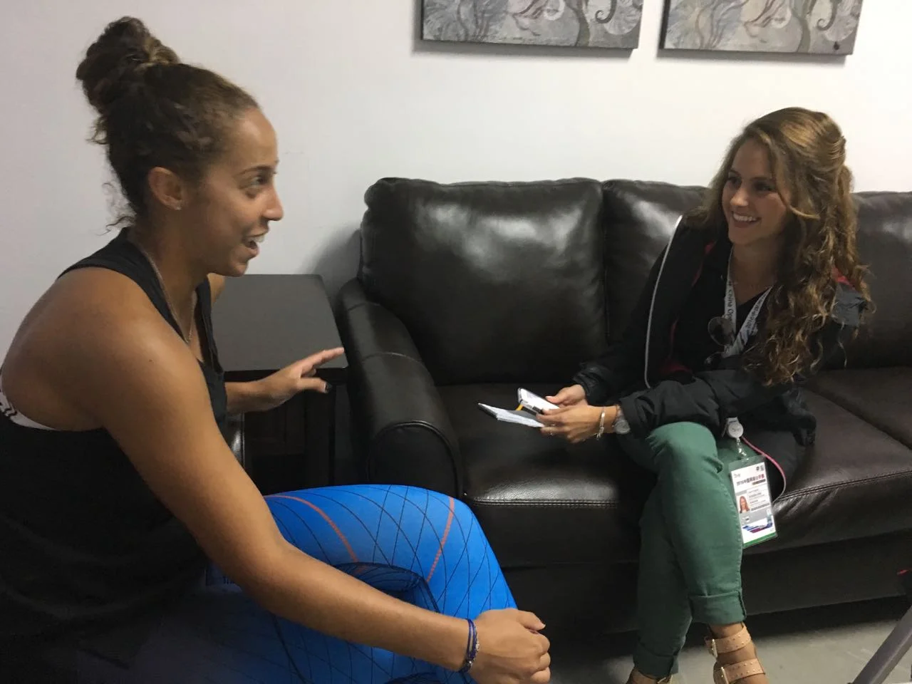 Interviewing Madison Keys the then No. 9 in the world Women's Tennis Association tennis player post-match at the October 2016 China Open in Beijing, China.