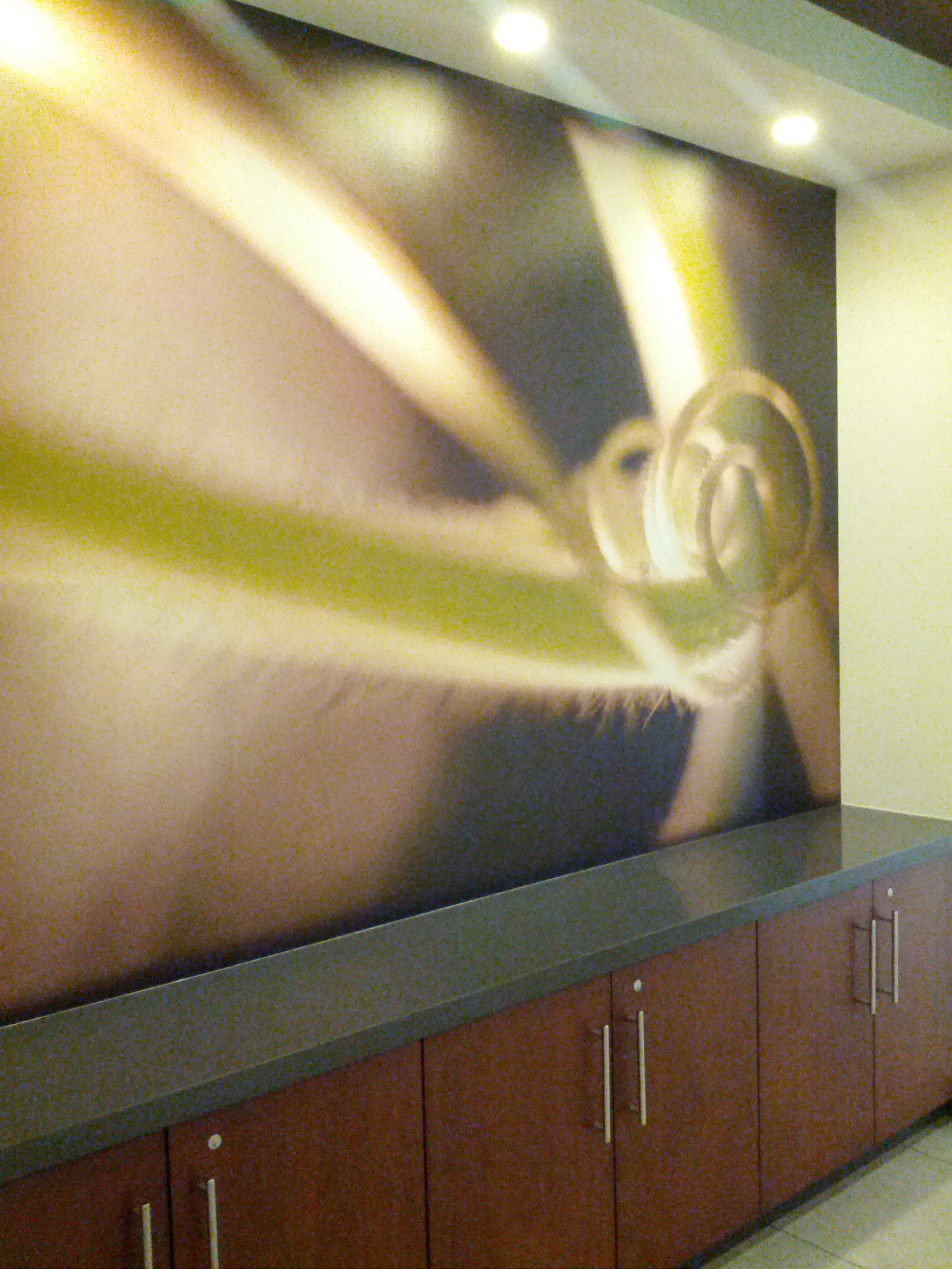 Wall mural on Type II Vinyl Wallcovering