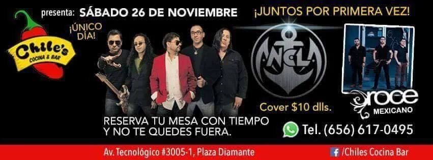 Ancla Y Rose Mexicano Cd Juarez Chih Conciertos Rockeros Vip