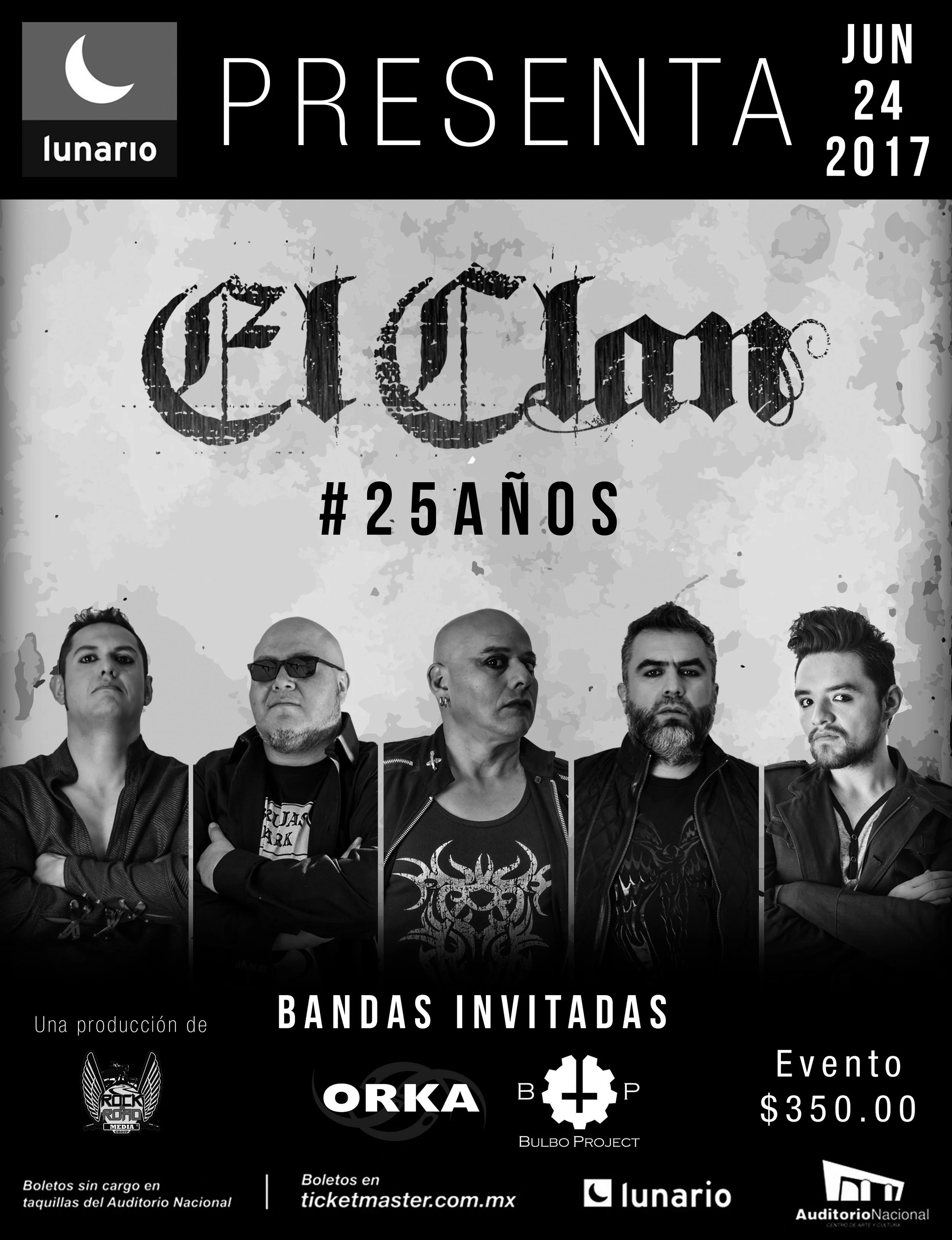 El Clan festejará 25 años de rock gótico progresivo en la CDMX