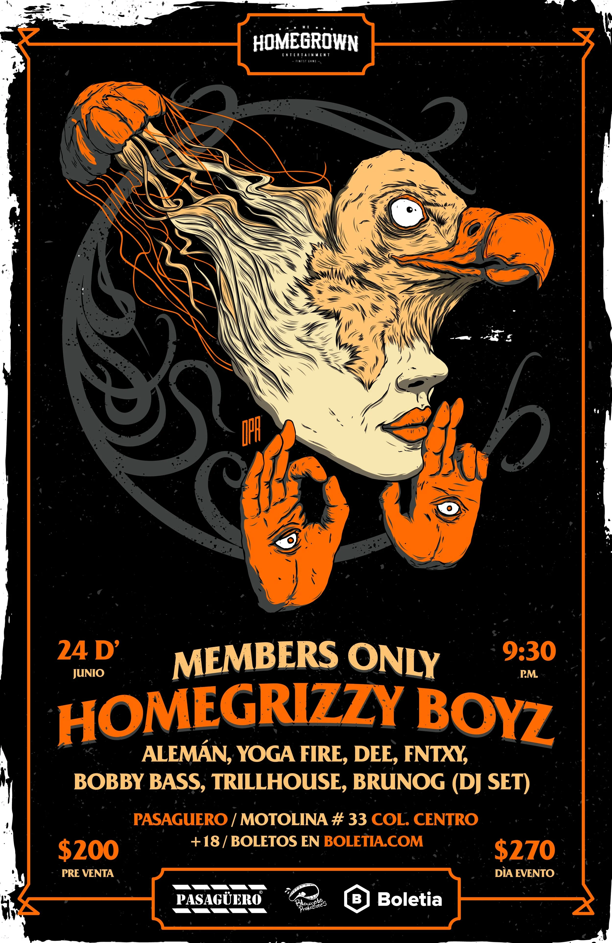Una noche de fiesta, rima y flow con Homegrizzy Boyz  