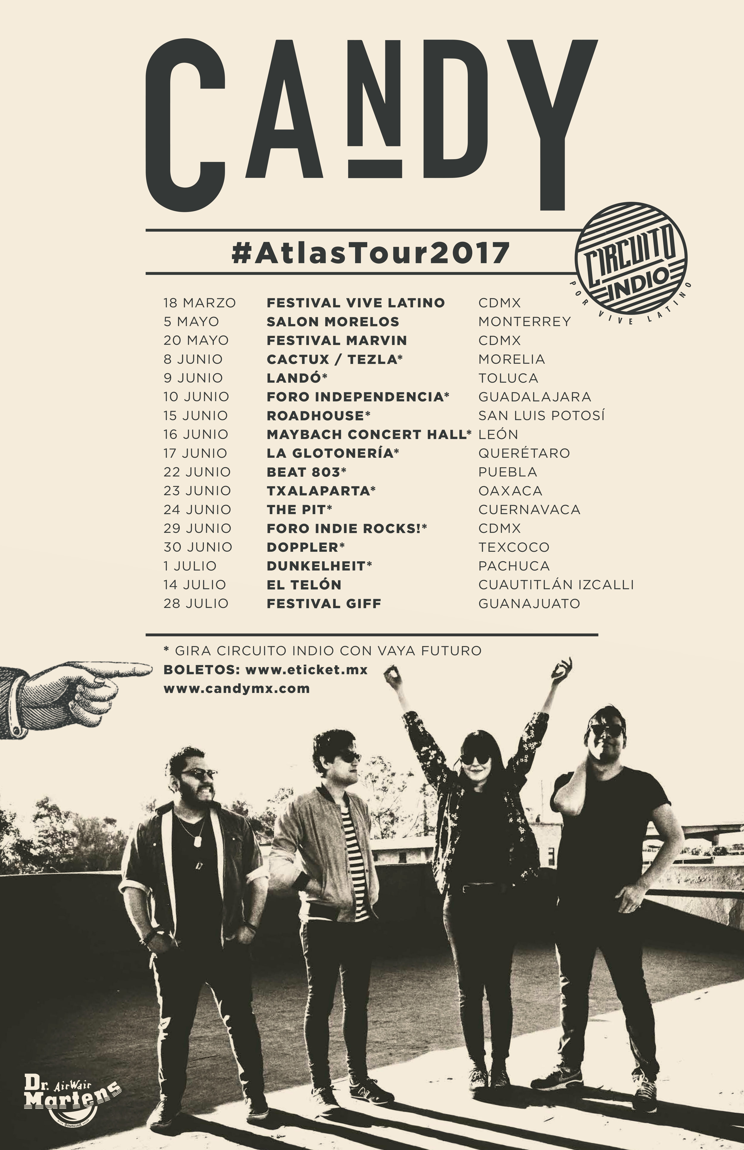 Candy de gira por México