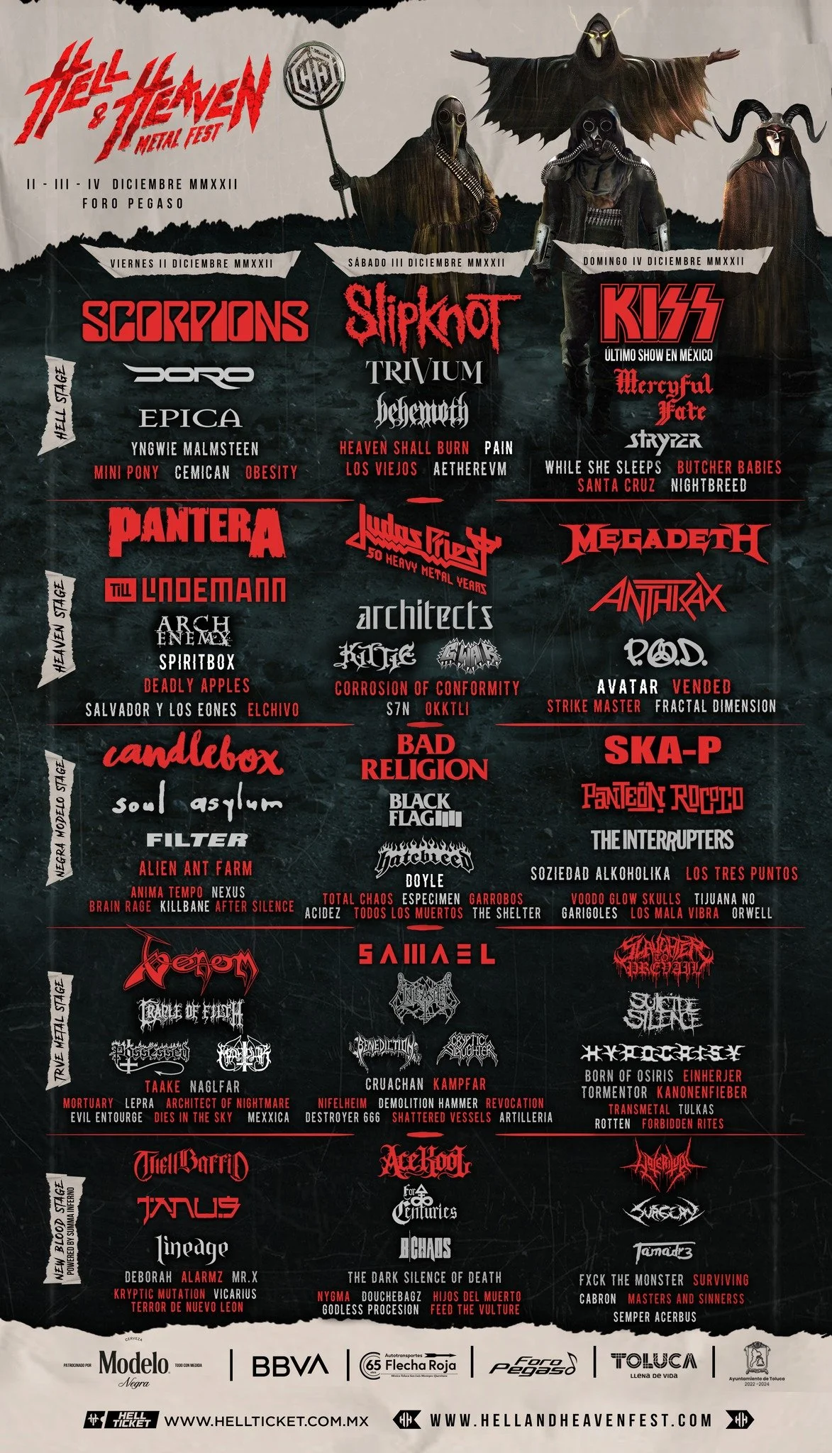 HELL AND HEAVEN 2022, cartel completo, fechas, bandas y precios de boletos HELL AND HEAVEN 2022, cartel completo, fechas, bandas y precios de boletos