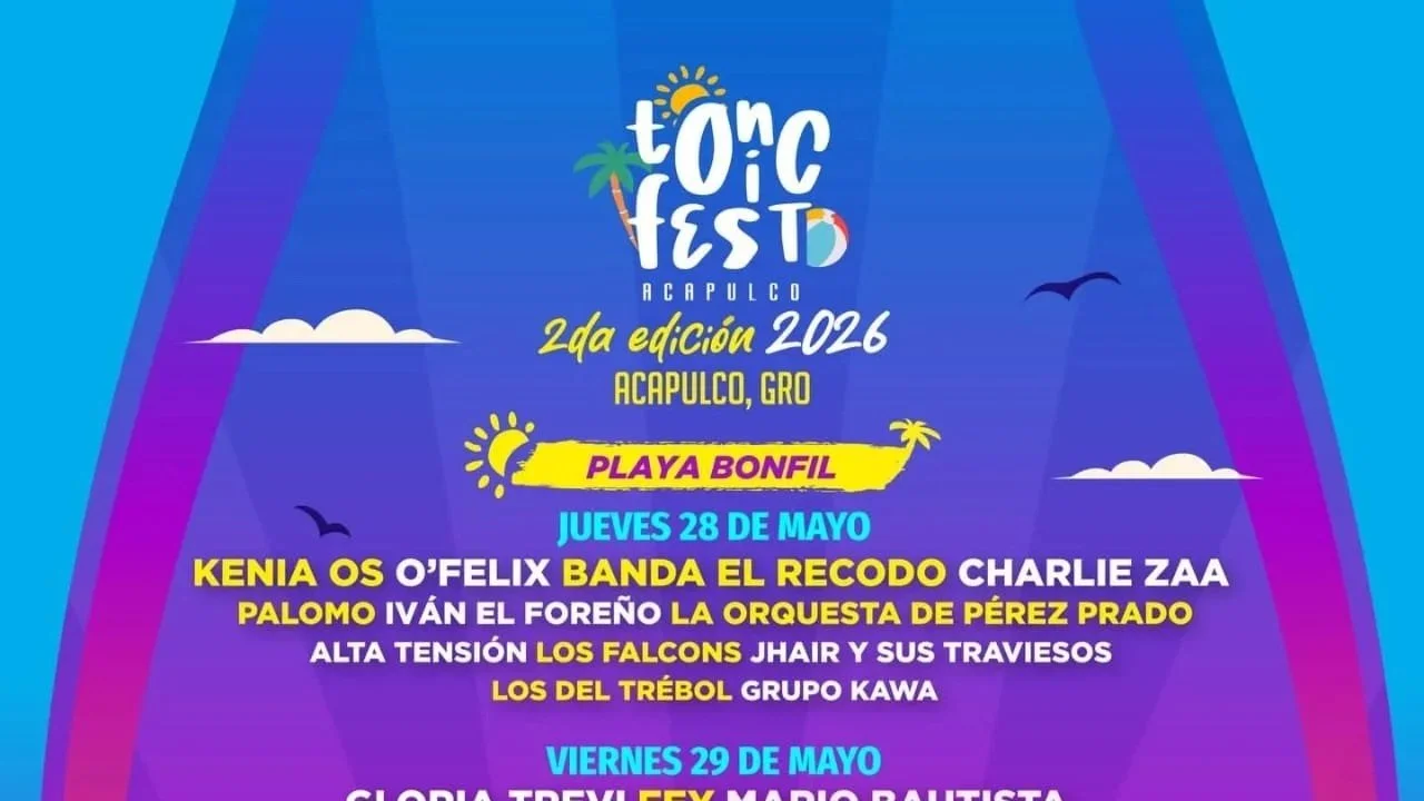 GLORIA TREVI, KENIA OS, PAULINA RUBIO Y POLYMARCHS ENCABEZAN EL  TONICFEST A ACAPULCO