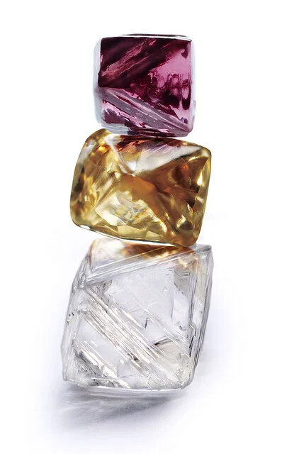 Rough diamonds from the Argyle Diamond Mine. Copyright © 2018 Rio Tinto