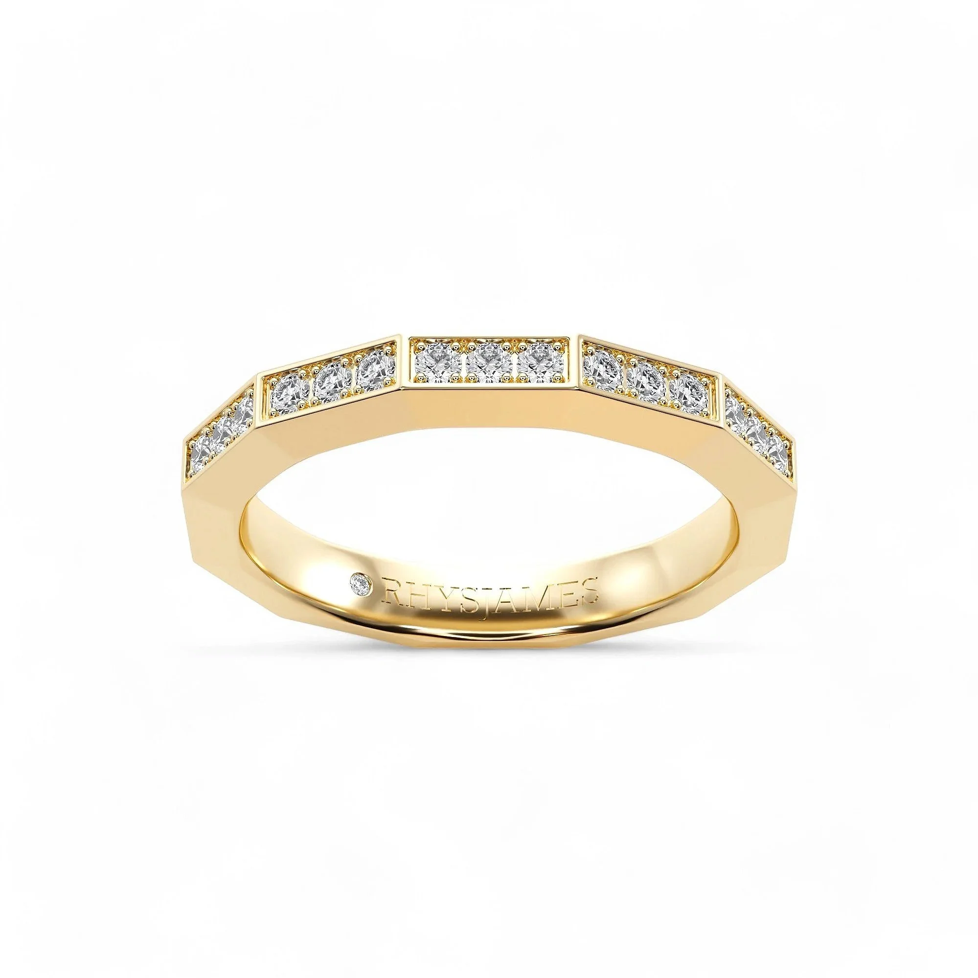 Elan Ring In Yellow Gold With Diamonds