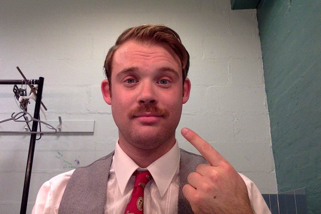 Tristan's moustache in The Great Gatsby- a slight cheat on the Movember rules!